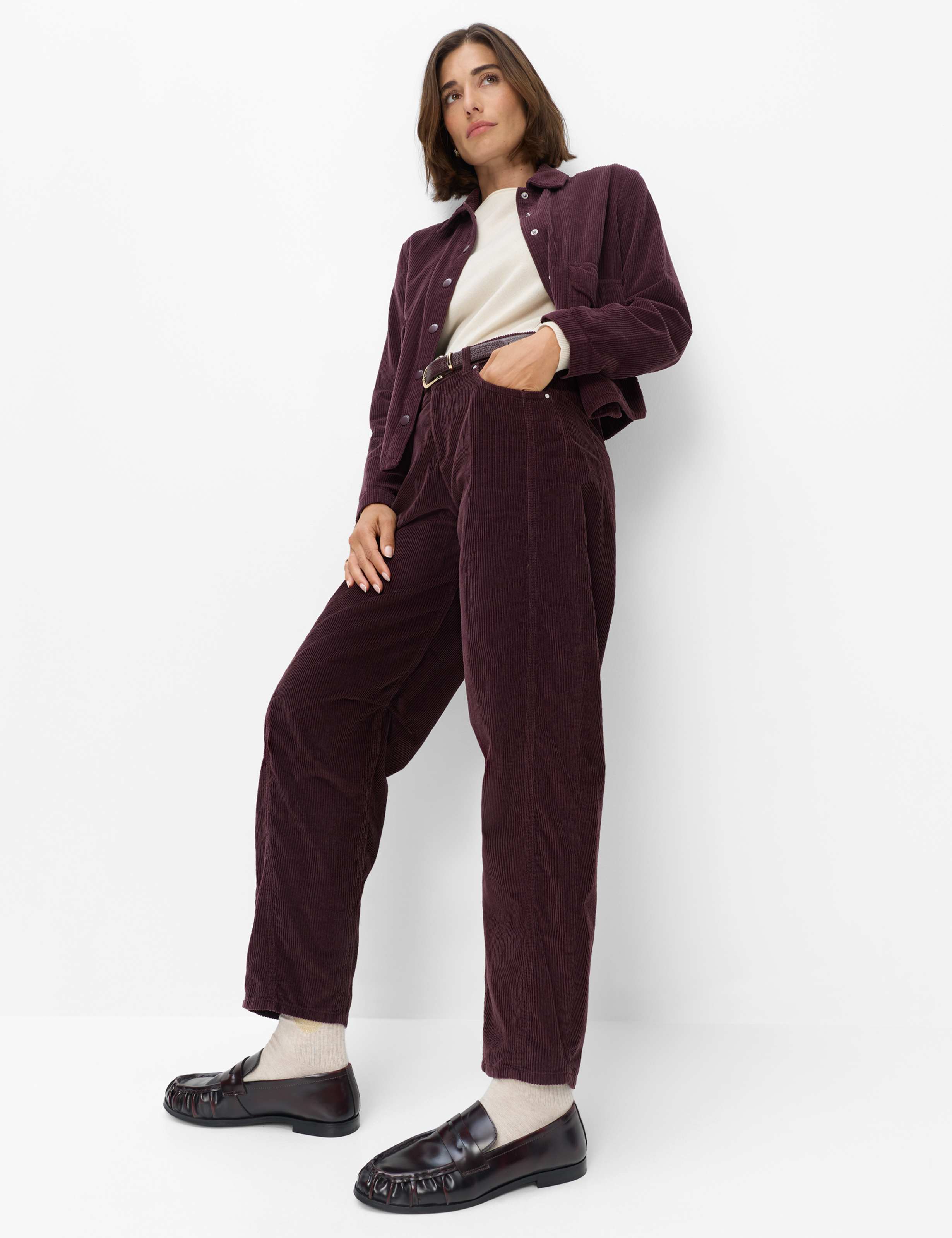 Femme Style MEGAN S Violette Foncé Barrel Fit Détail 1