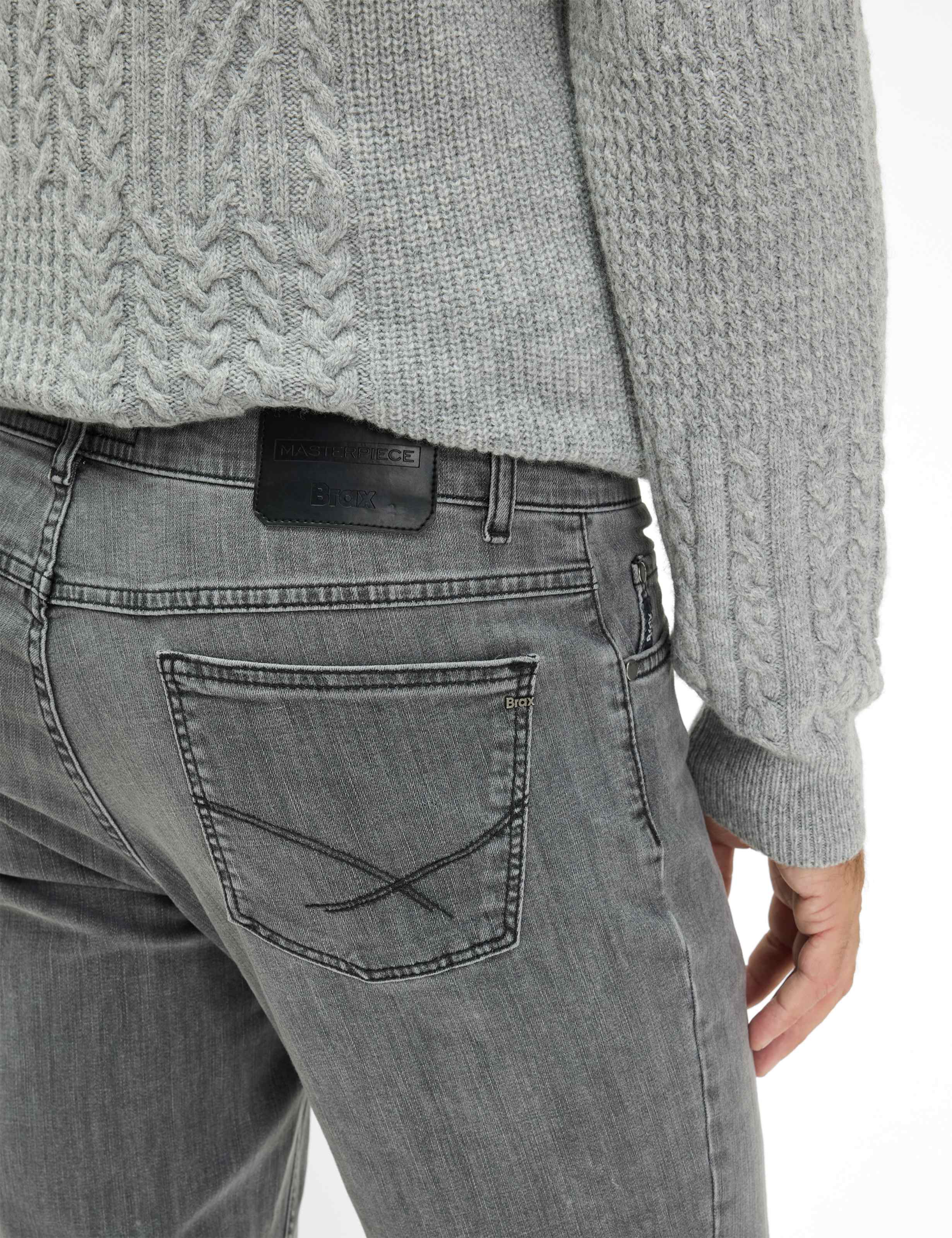 Herren Style COOPER DENIM Dunkelgrau Regular Fit Detail 1