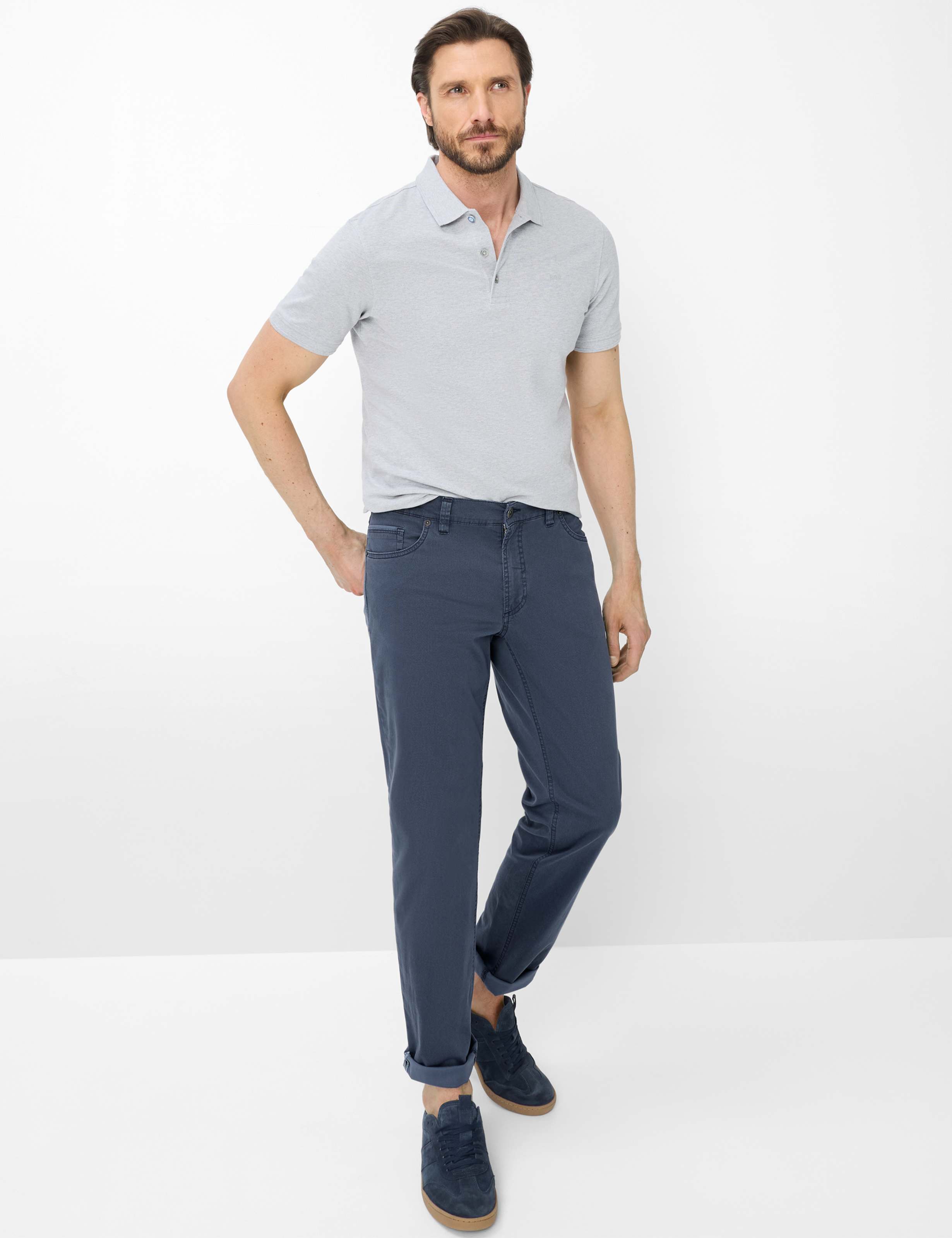 Homme Style LUKE Bleu Regular Fit Tenue du mannequin