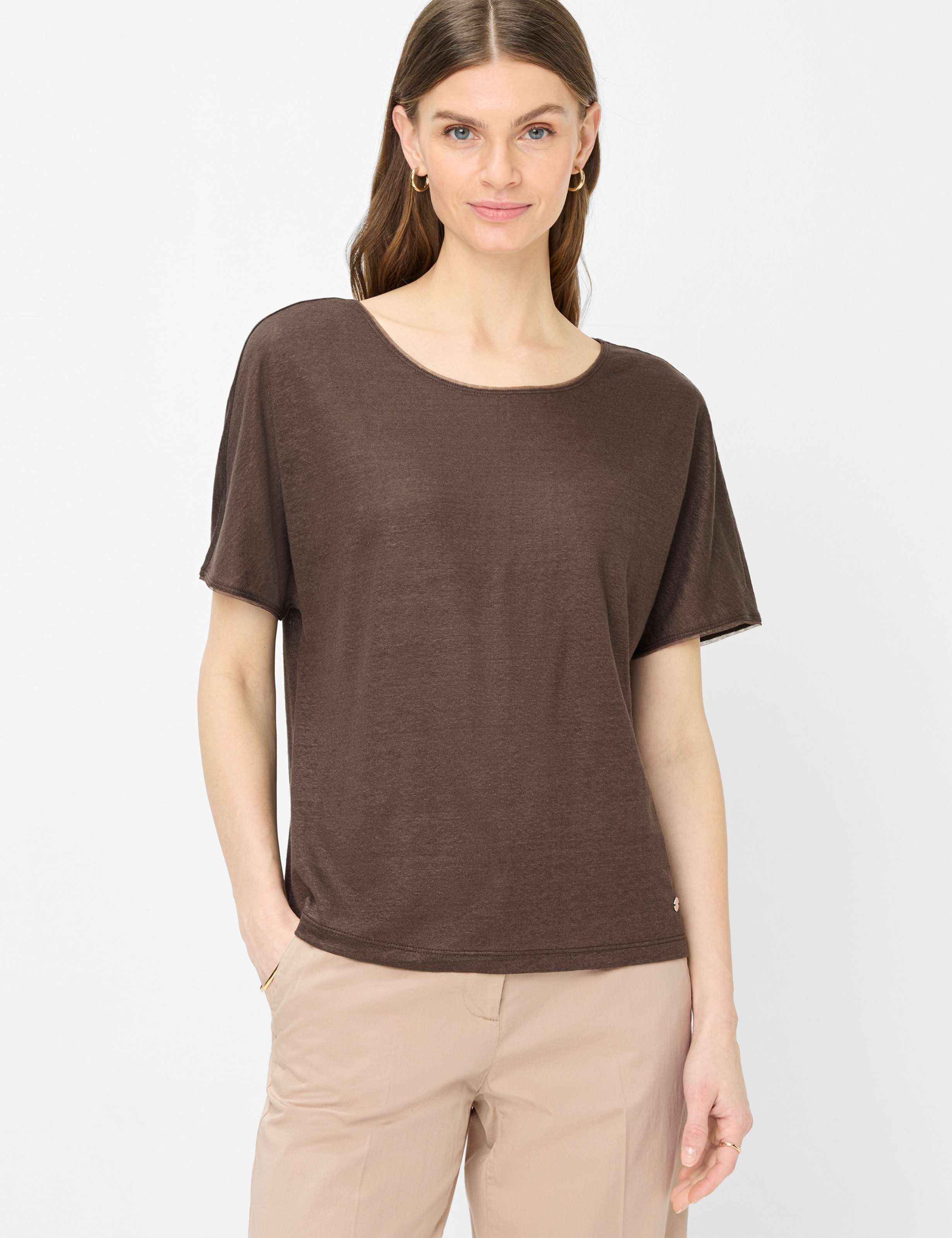 Thumbnail - Brax Damen Shirt Style CAELEN S dark ebony, dunkelbraun, Gr. 46