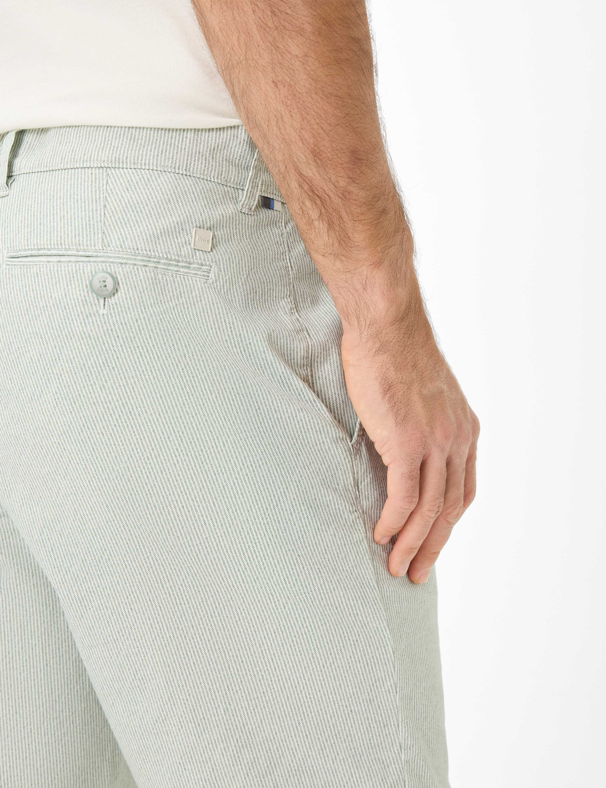 Homme Style BOZEN Vert Clair Regular Fit Détail 2