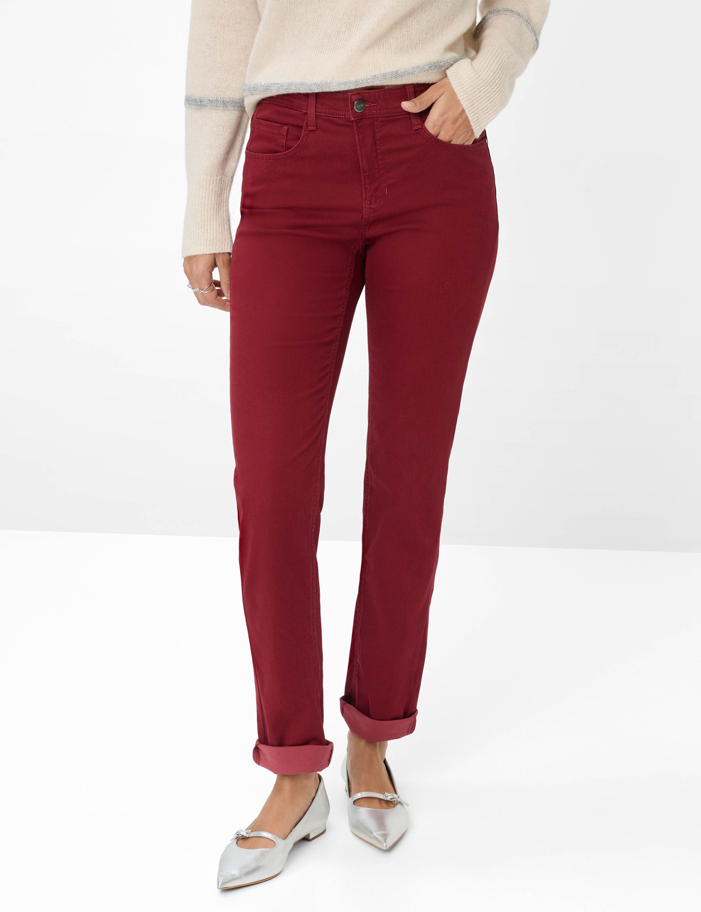 Thumbnail - Brax Damen Five-Pocket-Hose Style MARY MULBERRY, dunkelrot, Gr. 42K