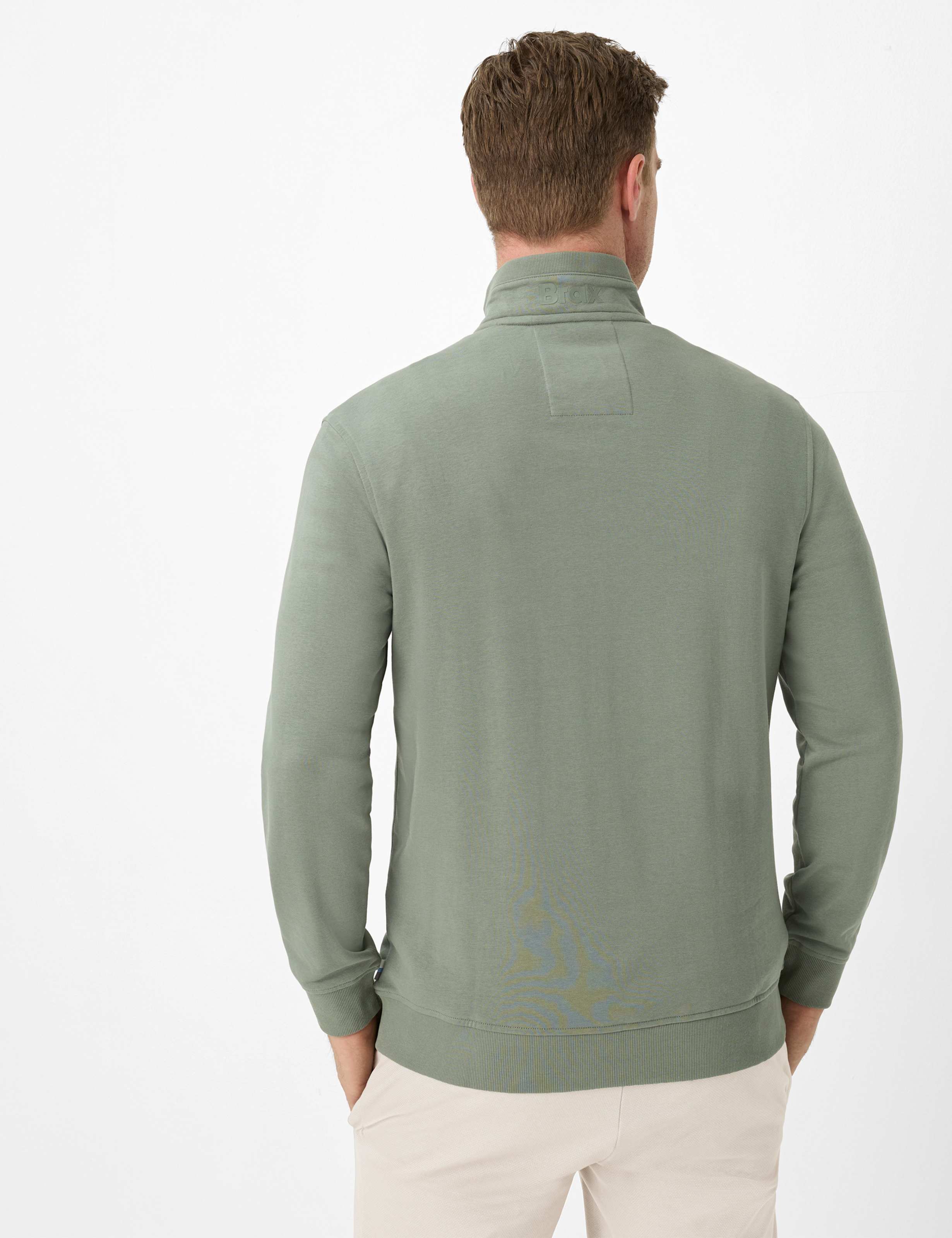 Thumbnail - Brax Herren Sweatshirt Style SION thyme Grün Khaki, grün - khaki, Gr. L