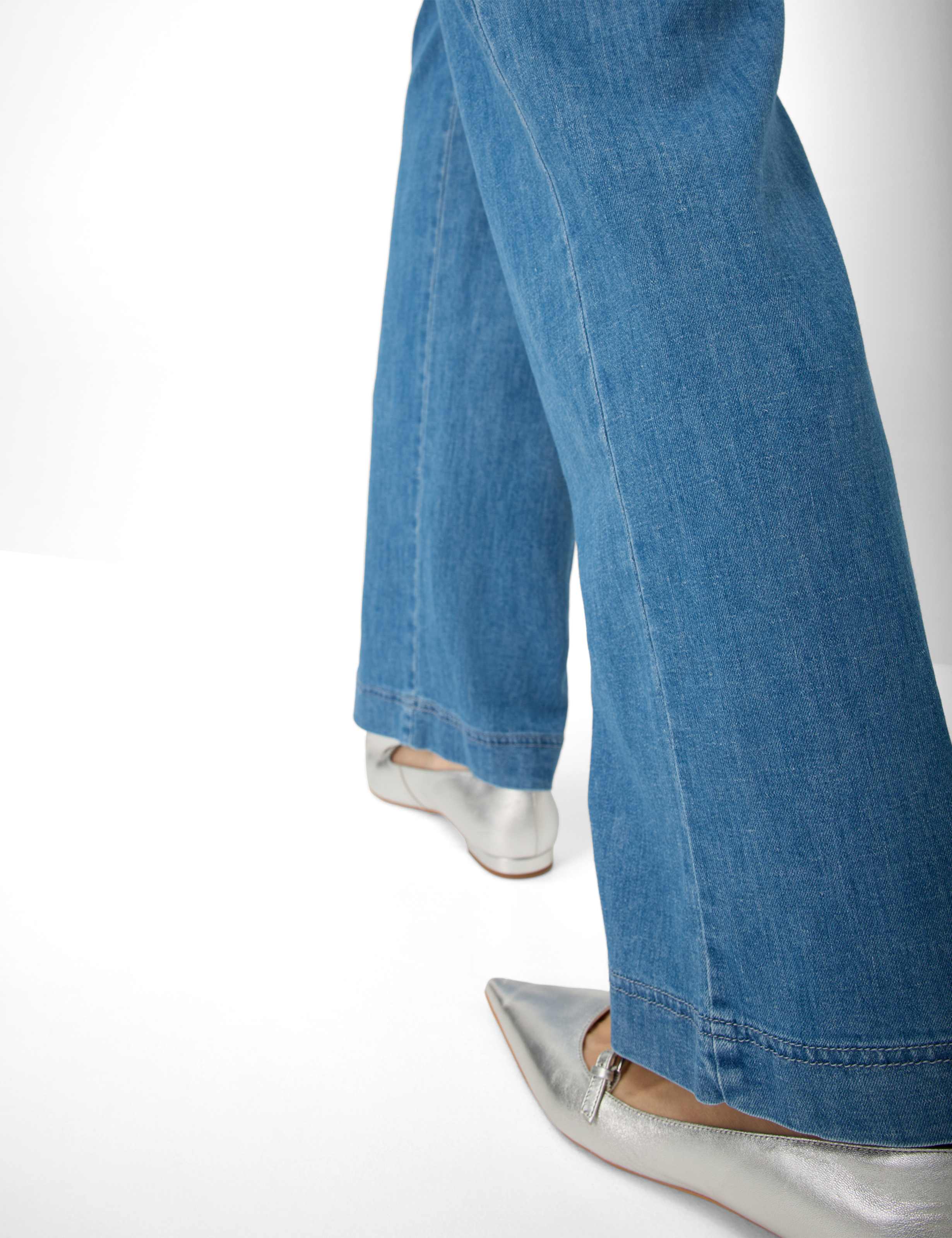 Damen Style PAM FLARED Denim Hellblau Slim Fit Detail 1