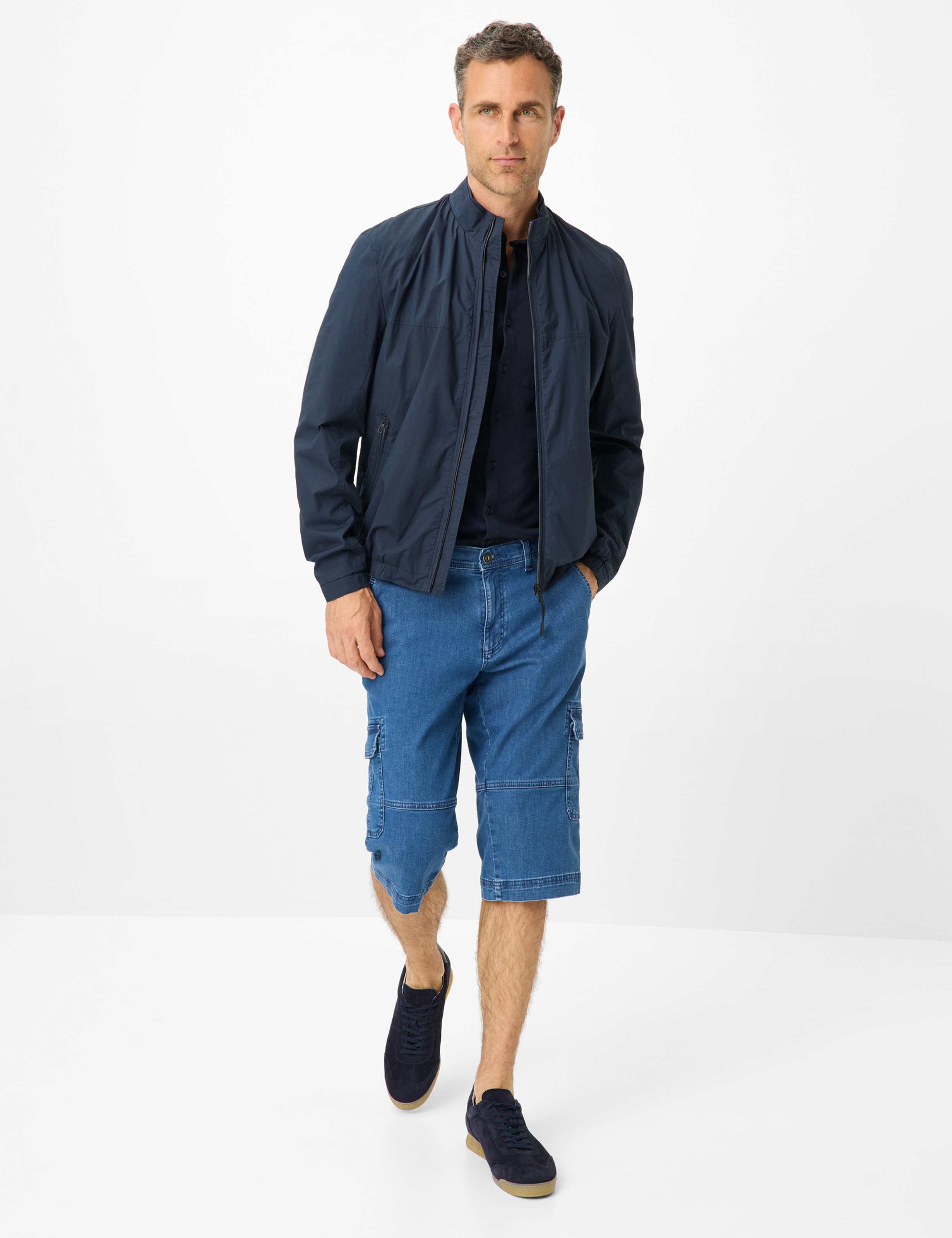 Herren Style BILL Denim Blau Regular Fit Model Outfit