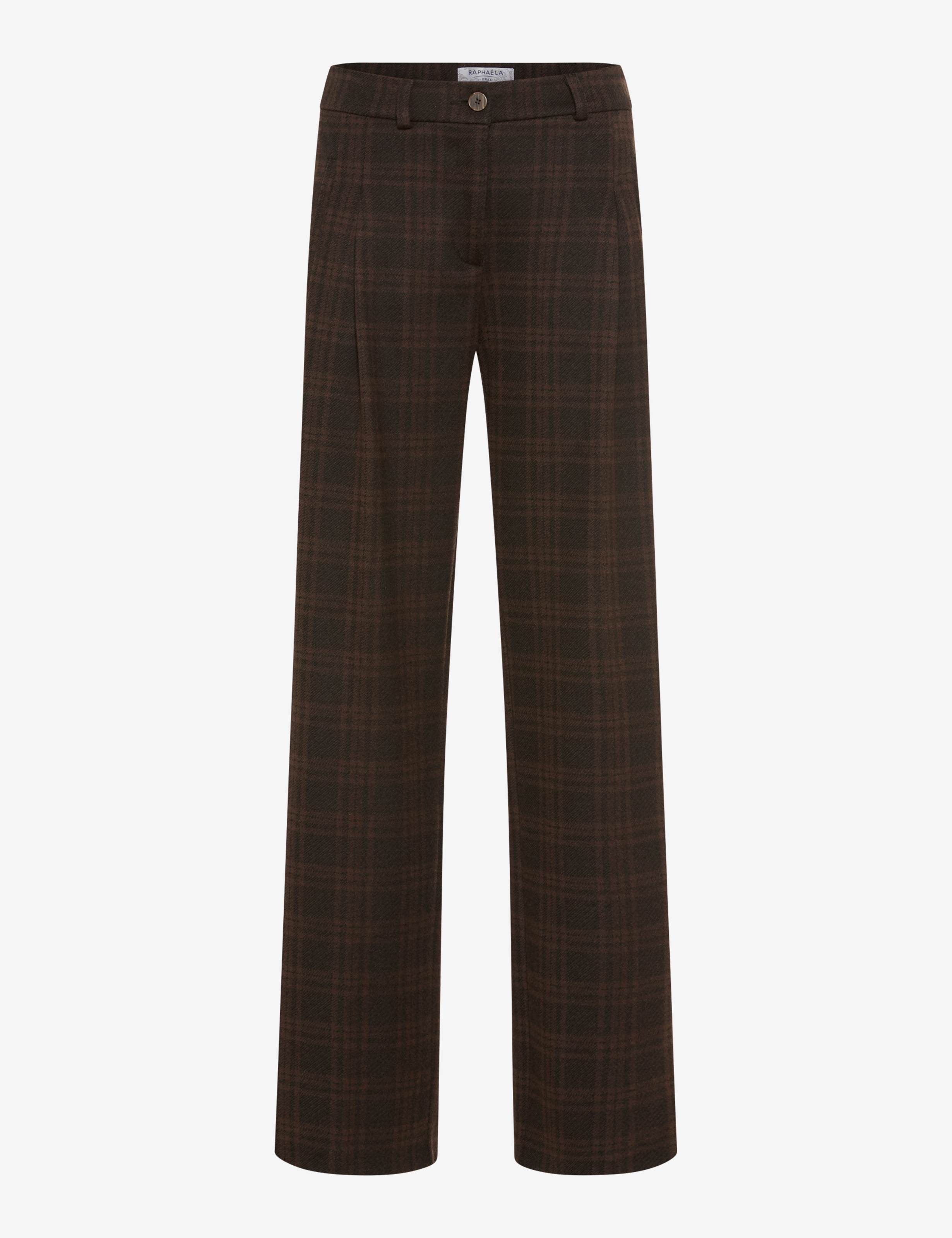 Femme Style PEGGY FLARED Marron Foncé Slim Fit Détourage avant