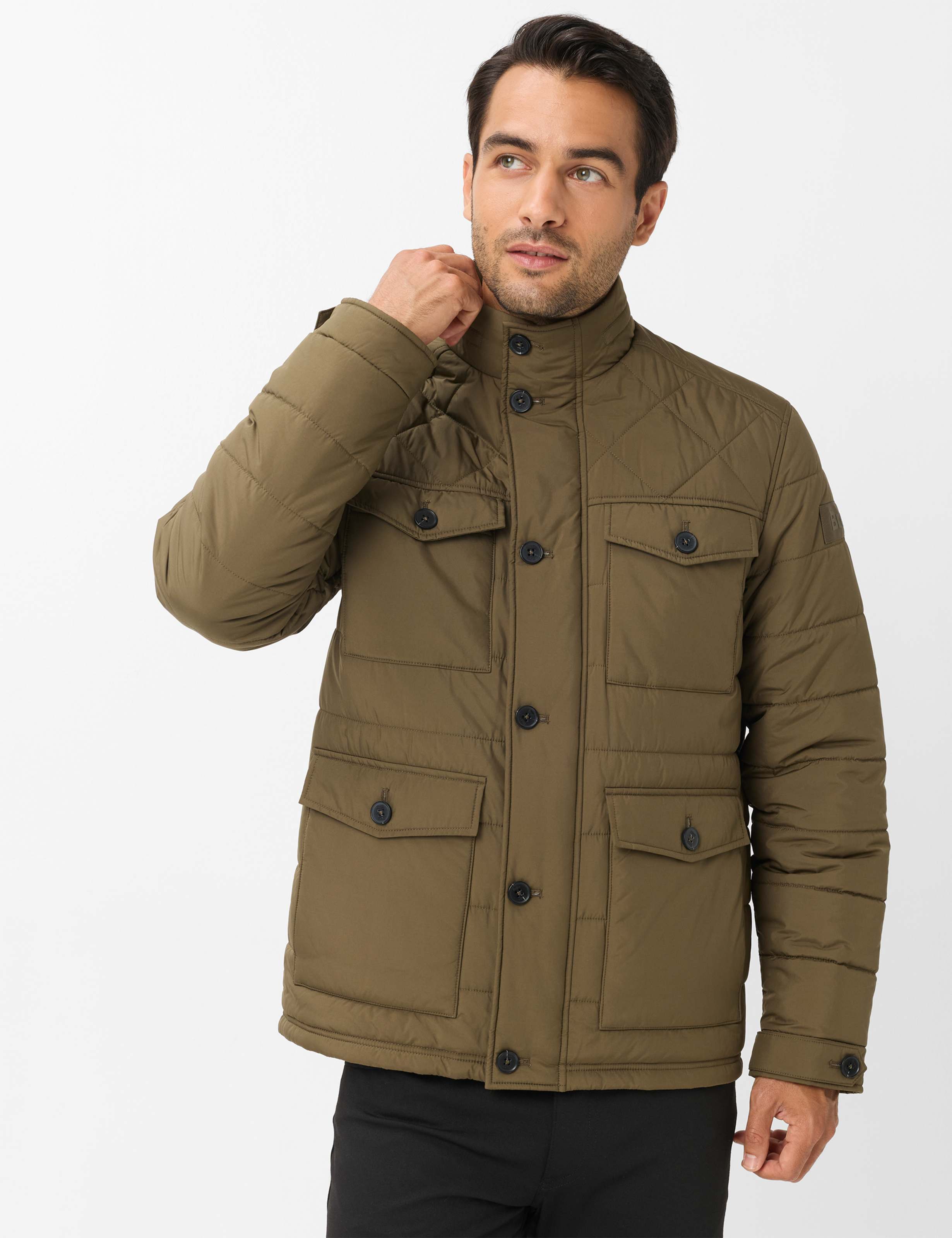 Men Style GEORGE Green – Khaki  Model Front