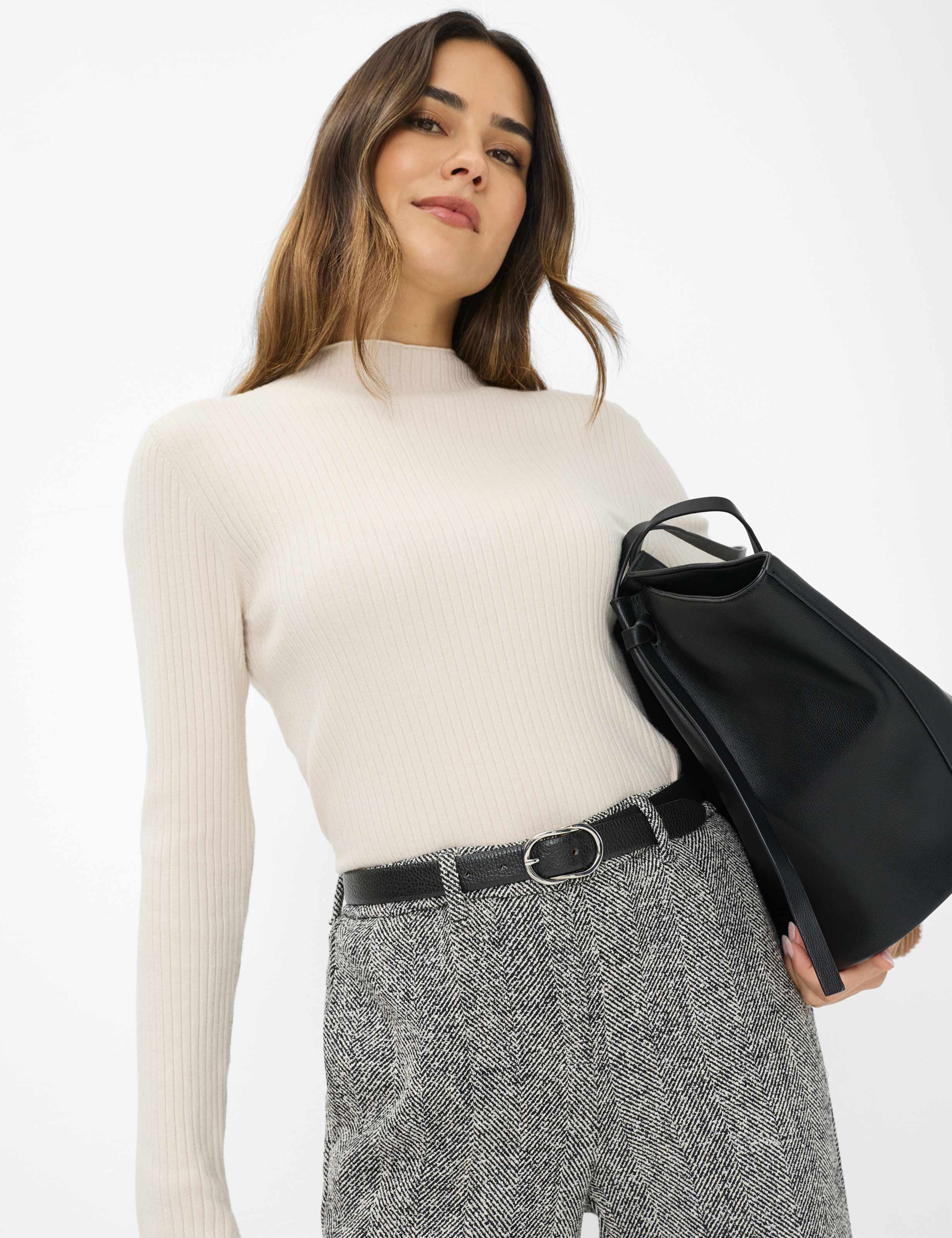 Dames Style MAINE Zwart Wide Leg Detail 1