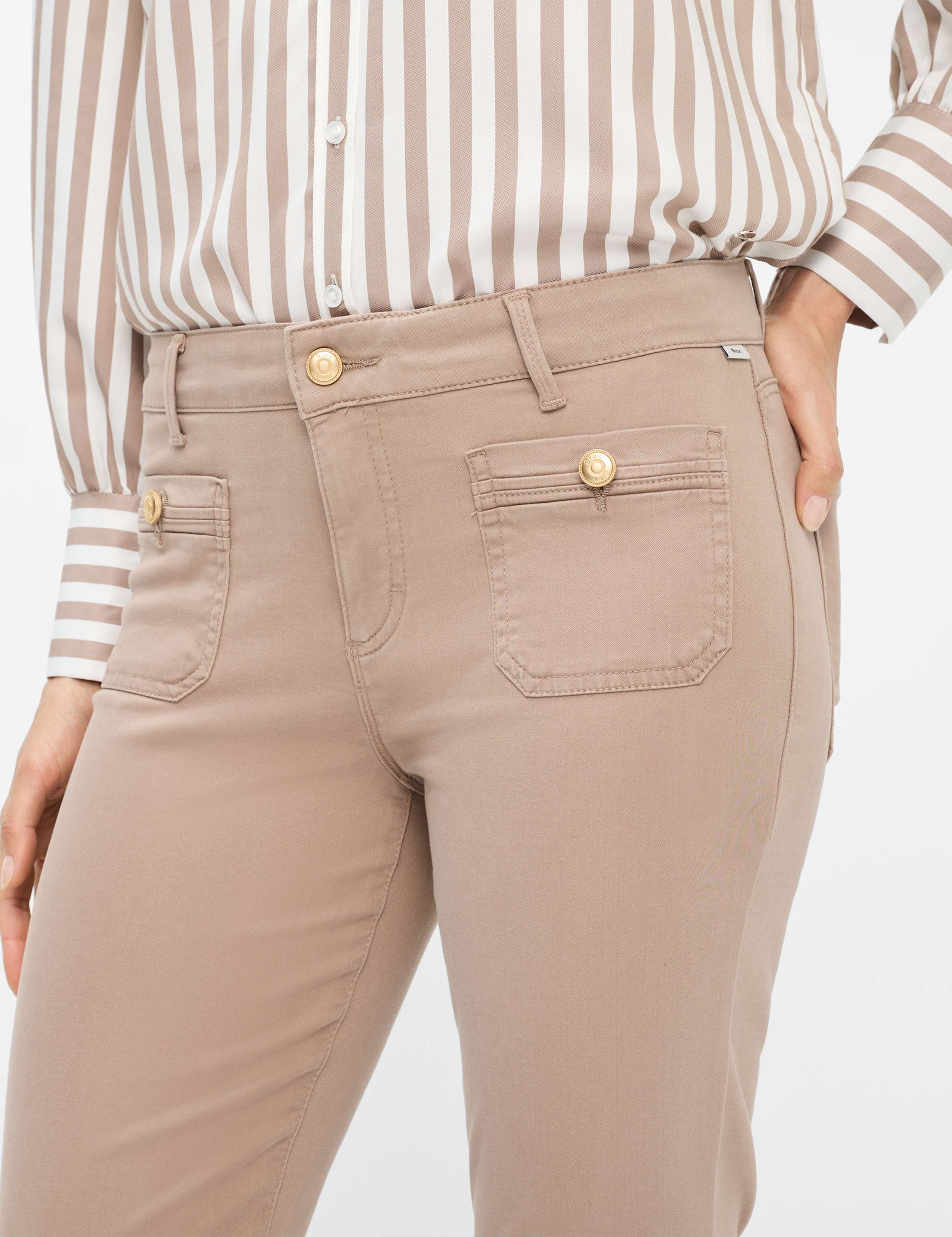 Dames Style SHAKIRA Lichtbruin Slim Fit Detail 2