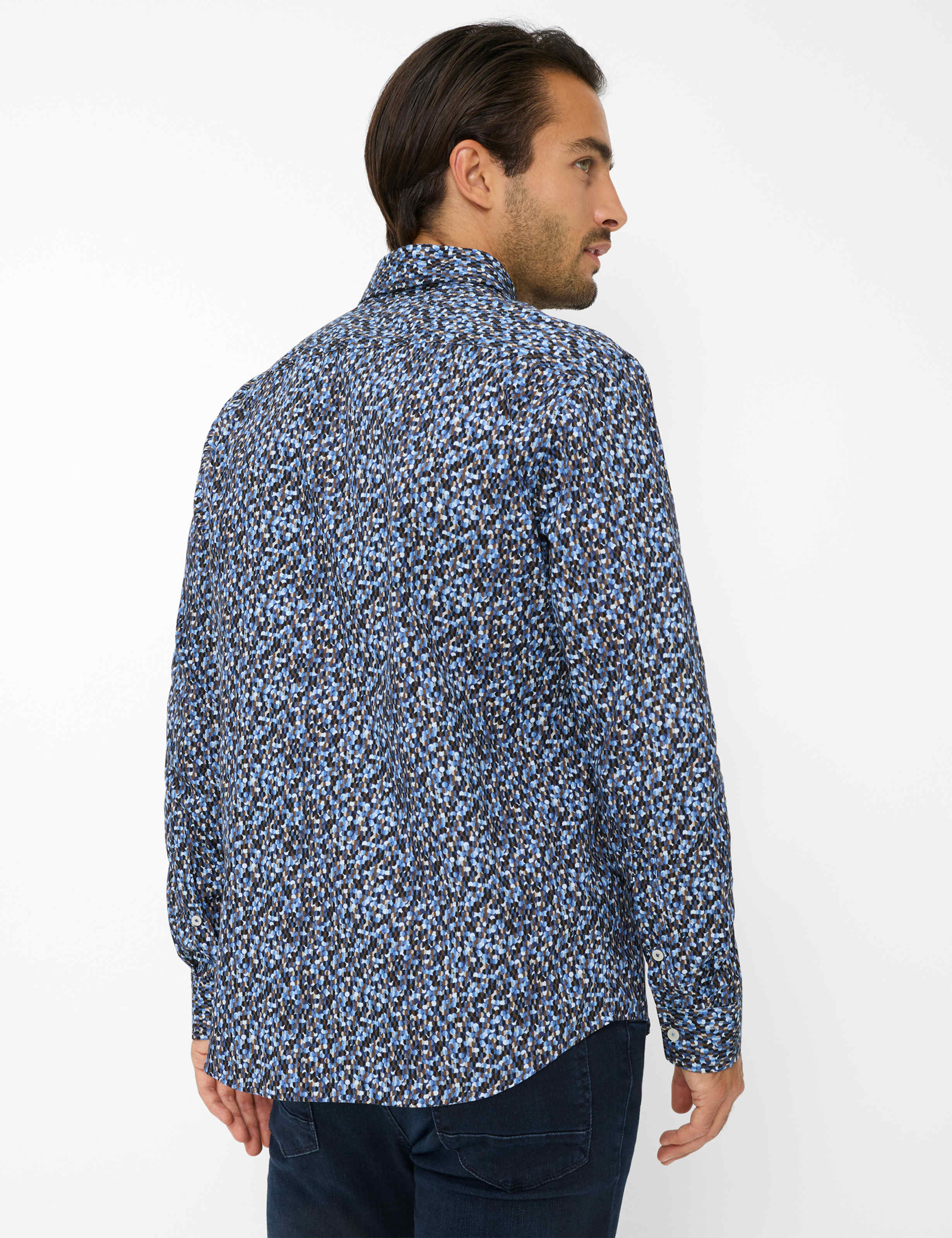 Thumbnail - Brax Herren Hemd Style HAROLD baltic, Blau, Gr. S