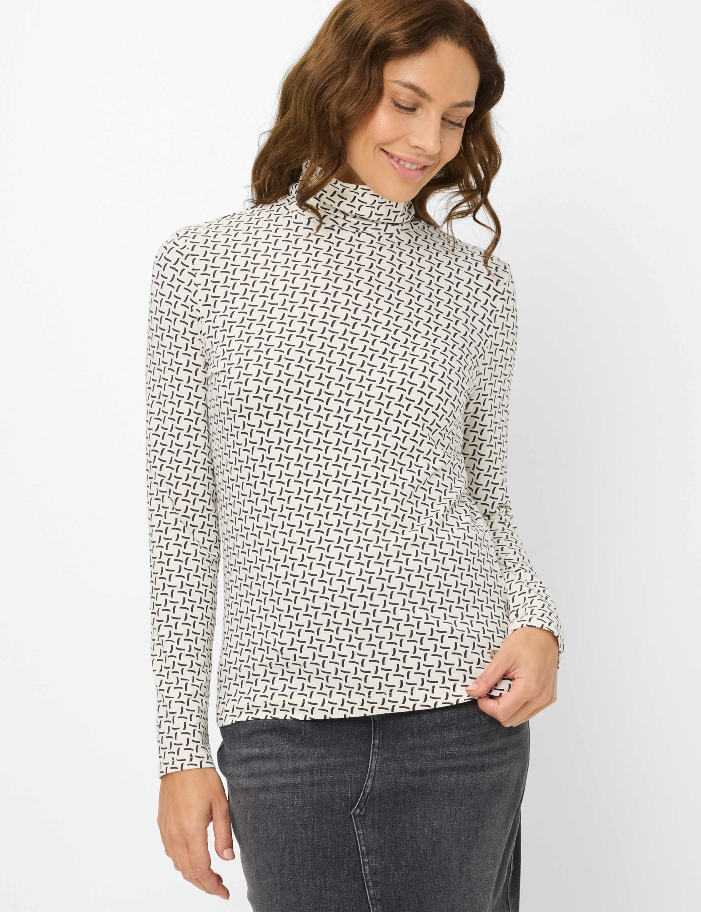 Thumbnail - Brax Damen Shirt Style CARINA L soft ecru, cremeweiß, Gr. 40