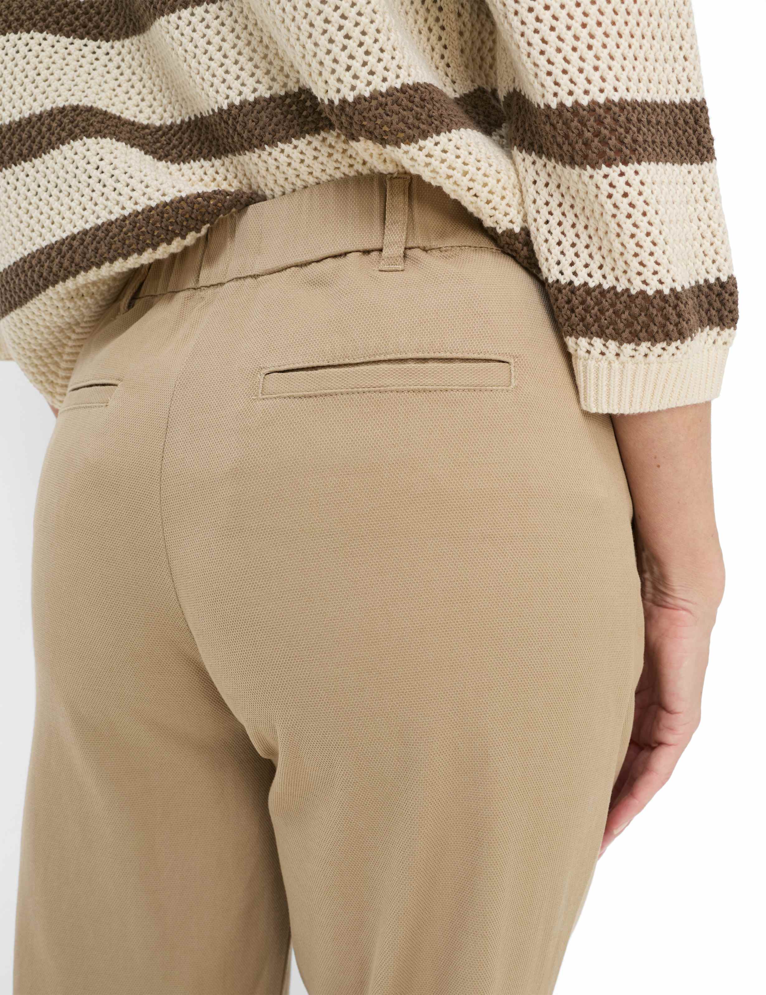 Dame Style PEGGY FLARED Beige Slim Fit Detalje 2