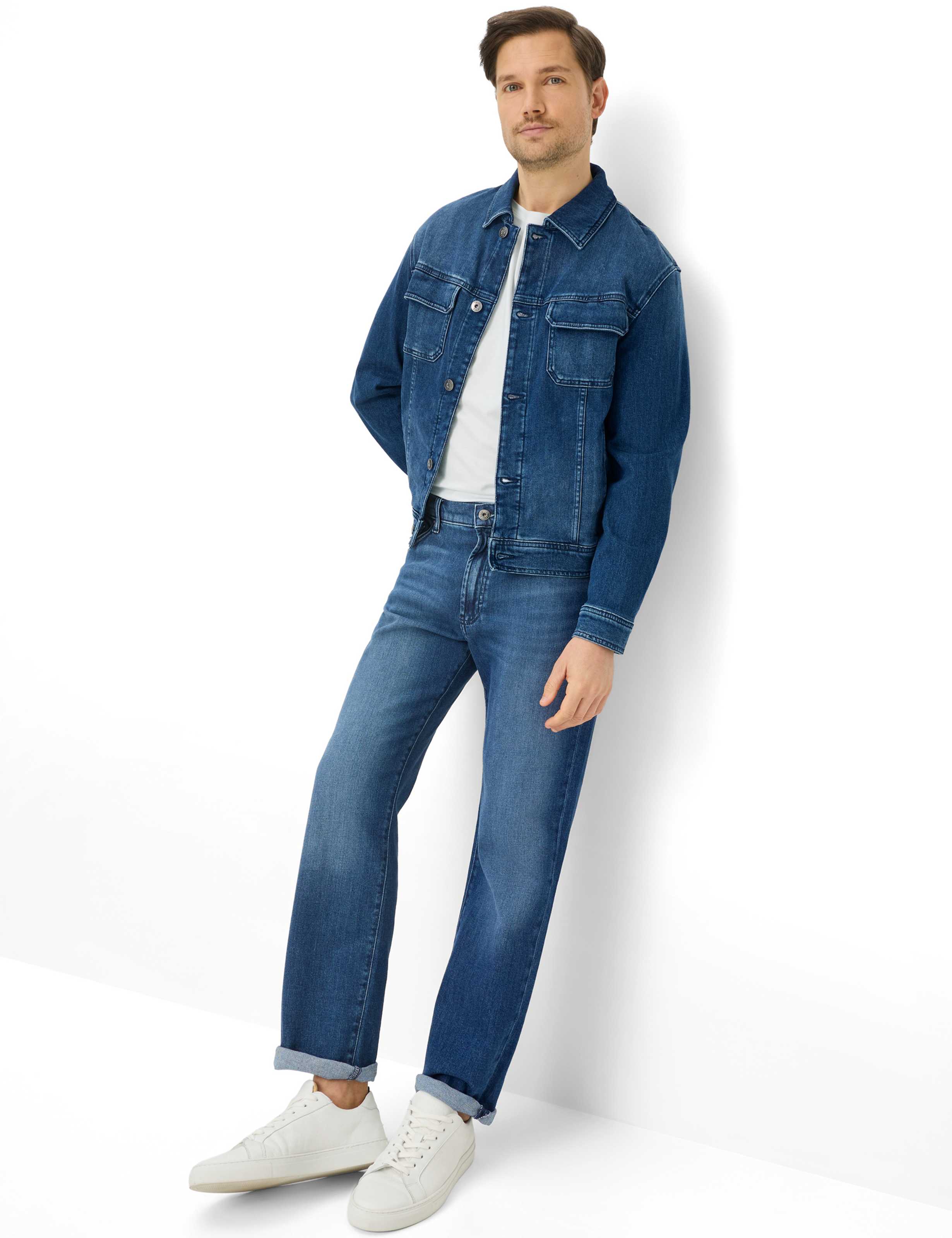Heren Style DAVE Denim Blauw  Model outfit