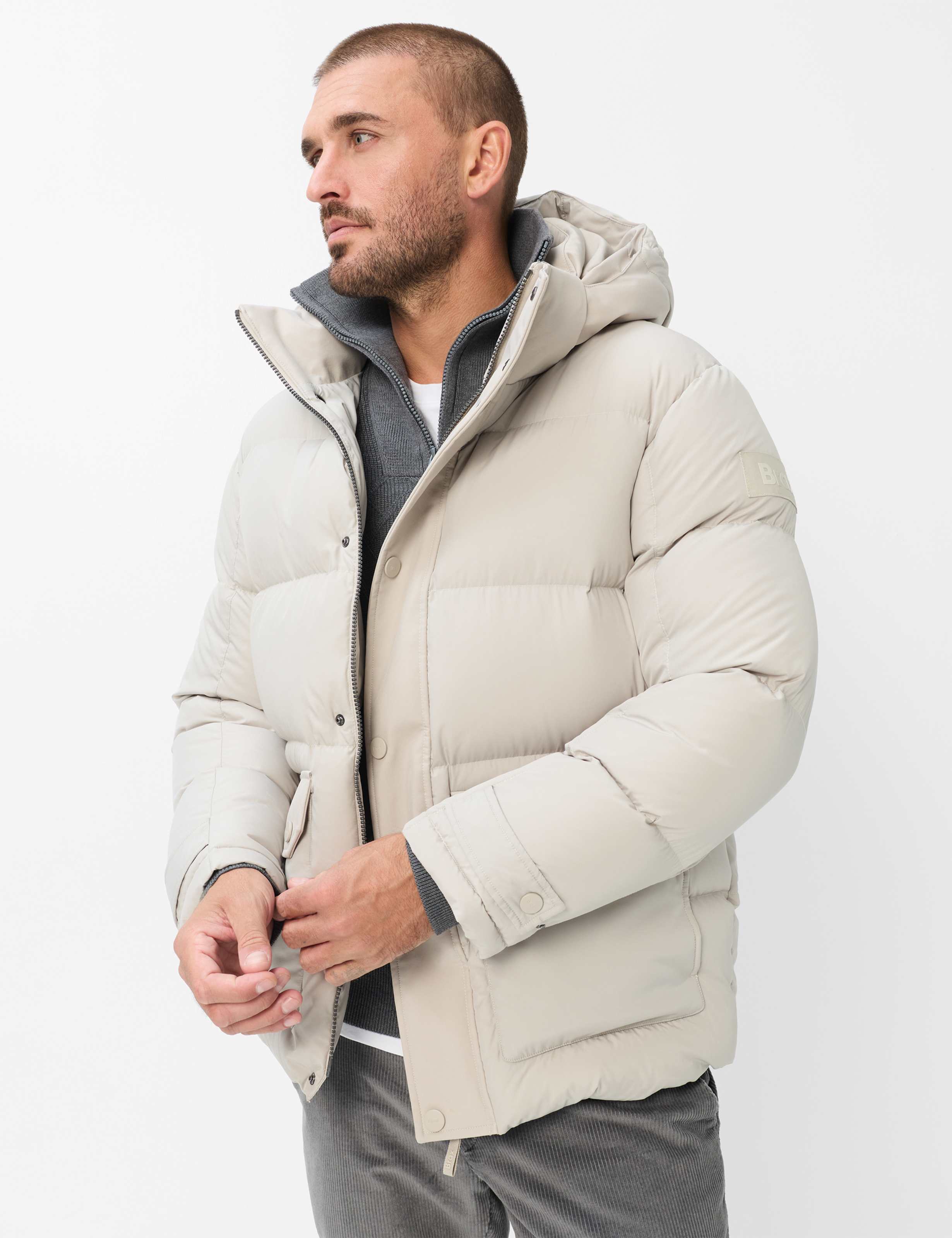 Brax Heren Jas  Style SAM chalk white, lichtbeige, maat S