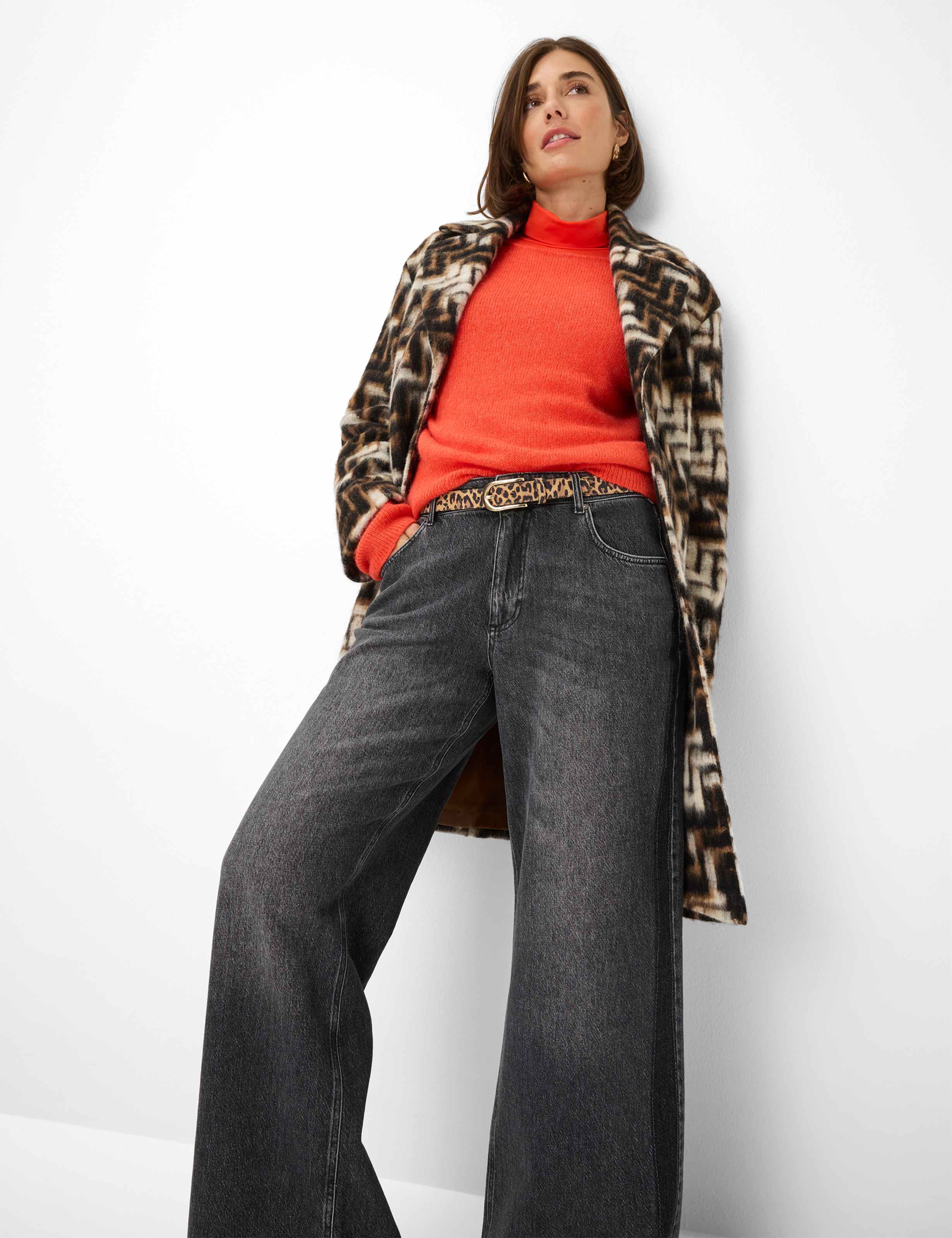 Femme Style MORGAN Denim Gris Foncé Wide Leg Détail 1