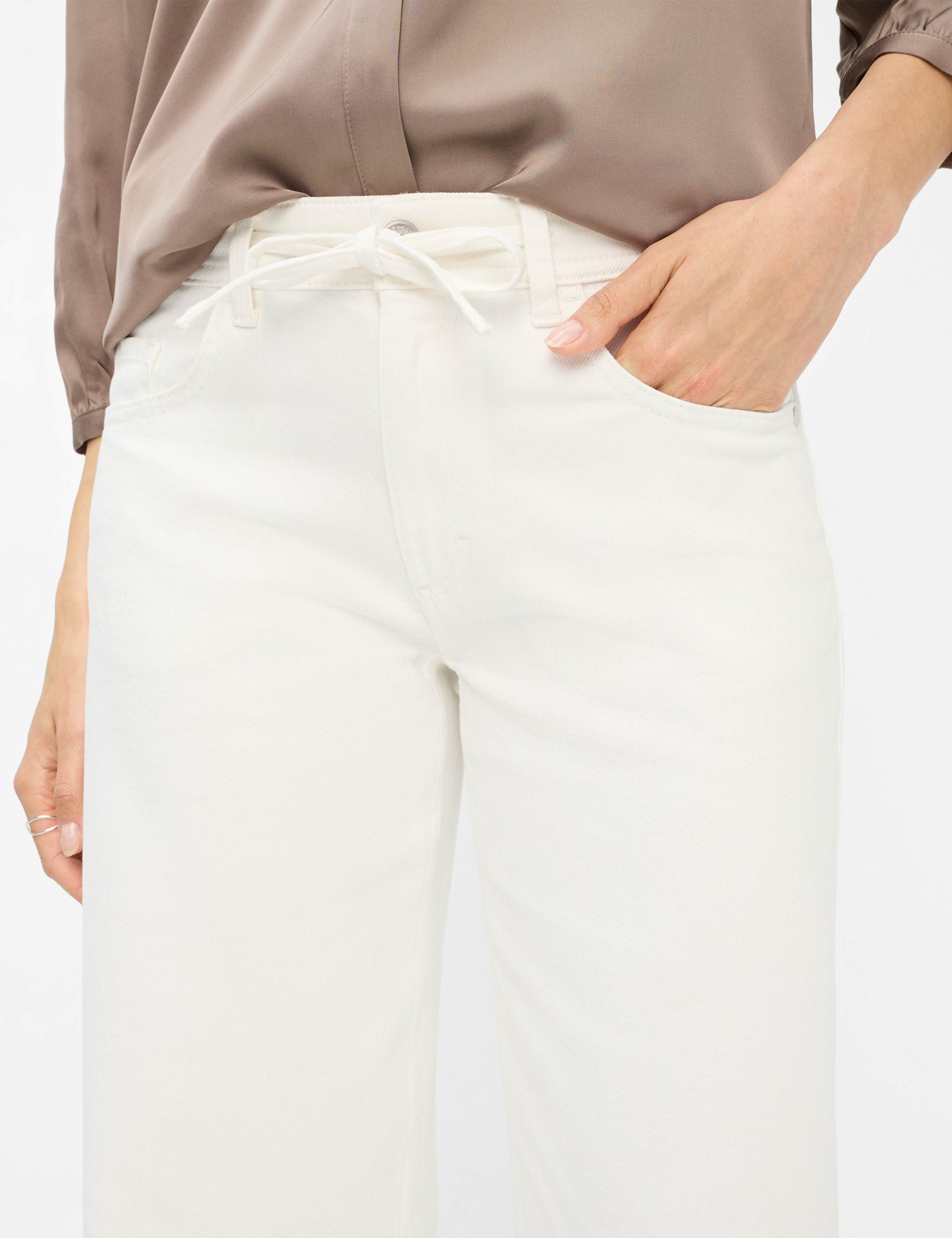 Damen Style MORGAN Cremeweiß Wide Leg Detail 2