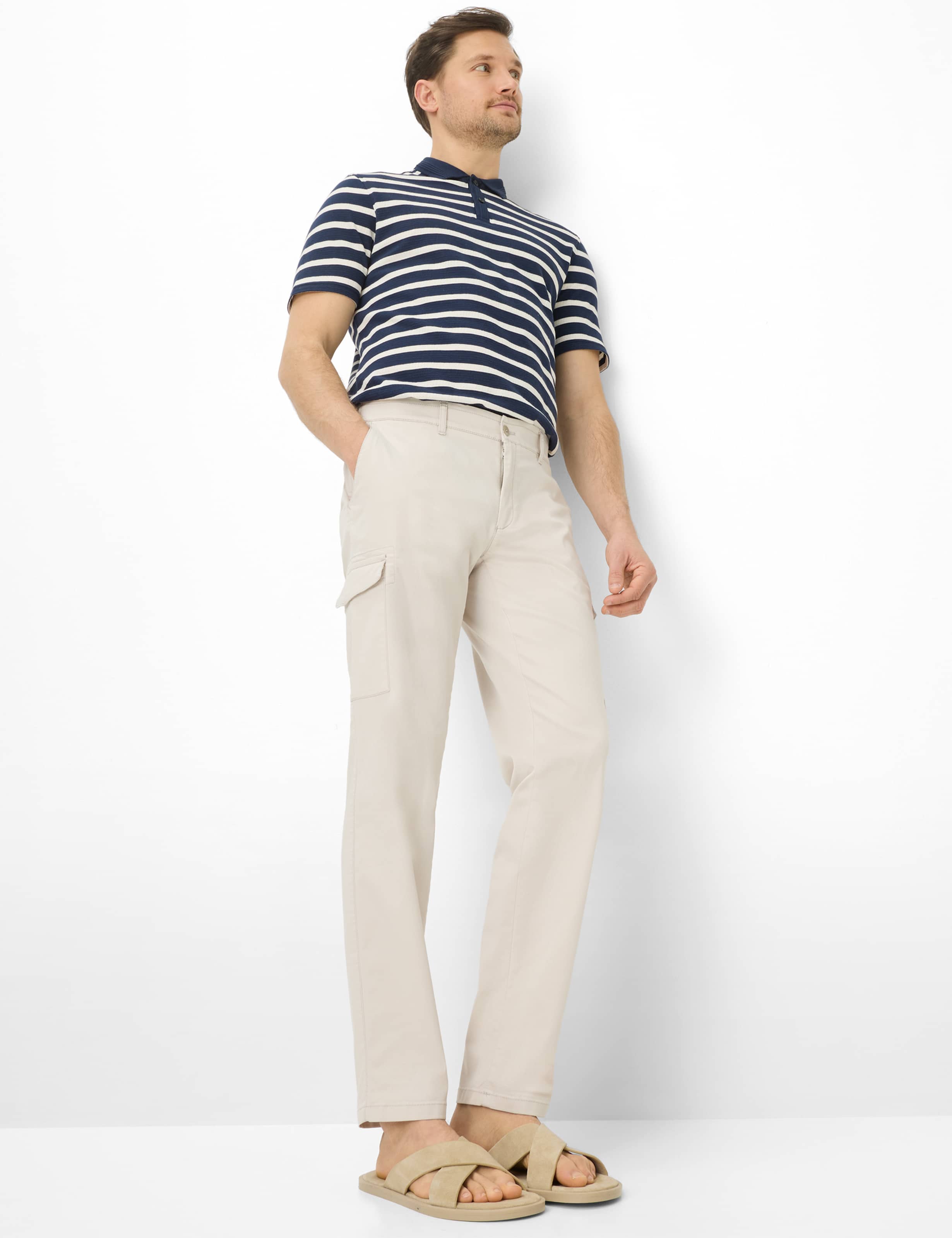 Men Style PHIL Beige Tapered Fit Model Outfit