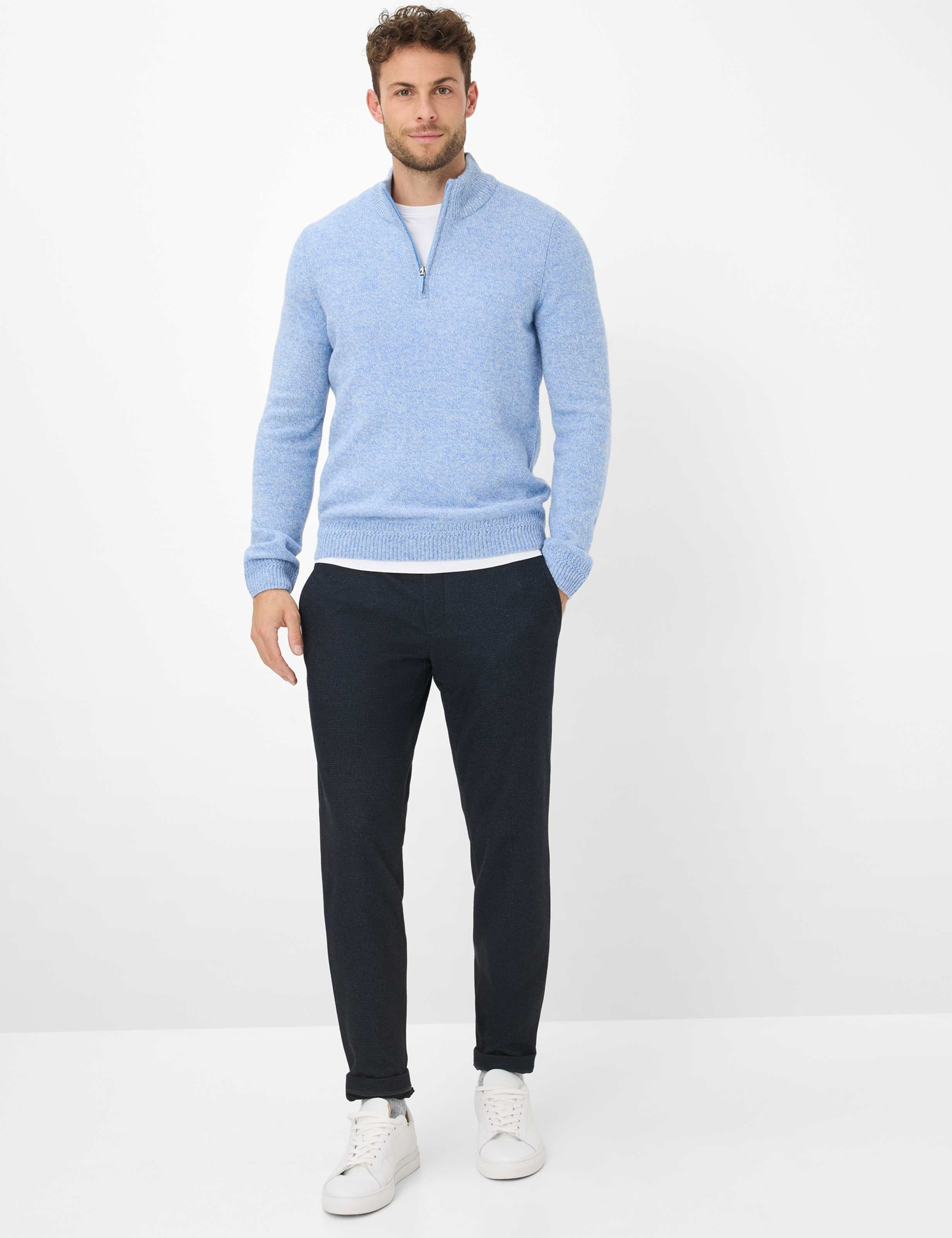 Heren Style STEFFEN Blauw  Model outfit