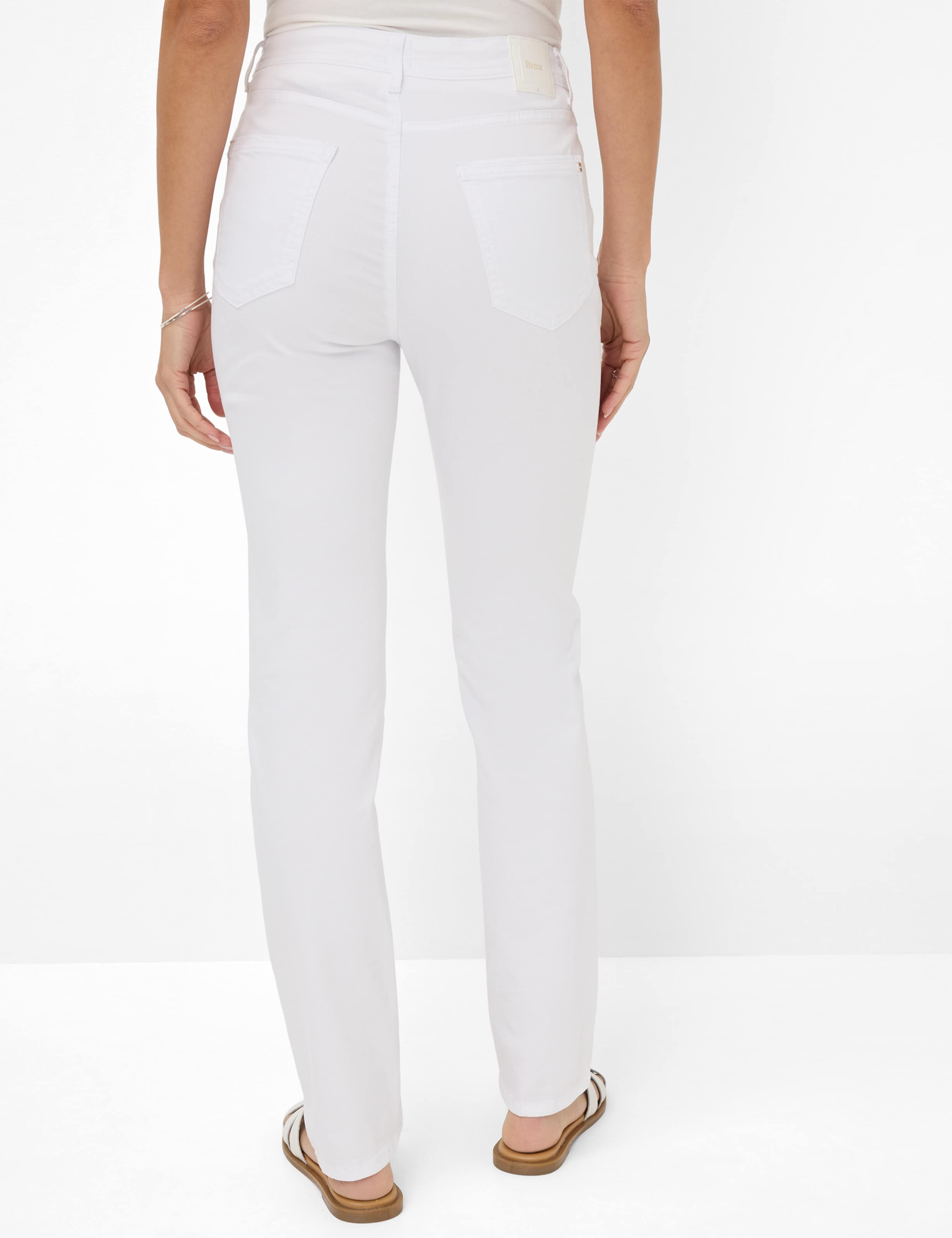 Women Style CAROLA Denim White Feminine Fit Model back