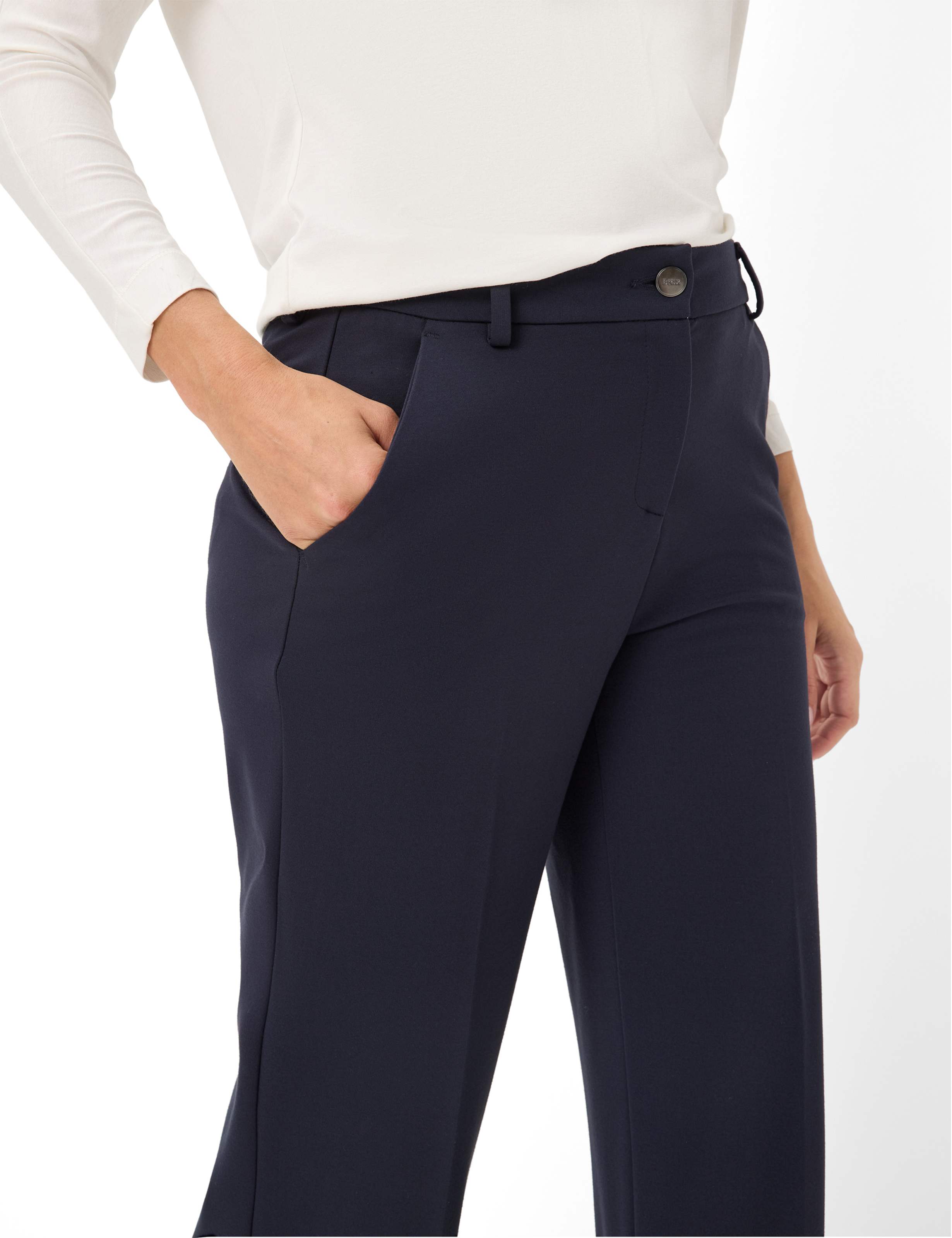Dames Style MAINE Donkerblauw Wide Leg Detail 2