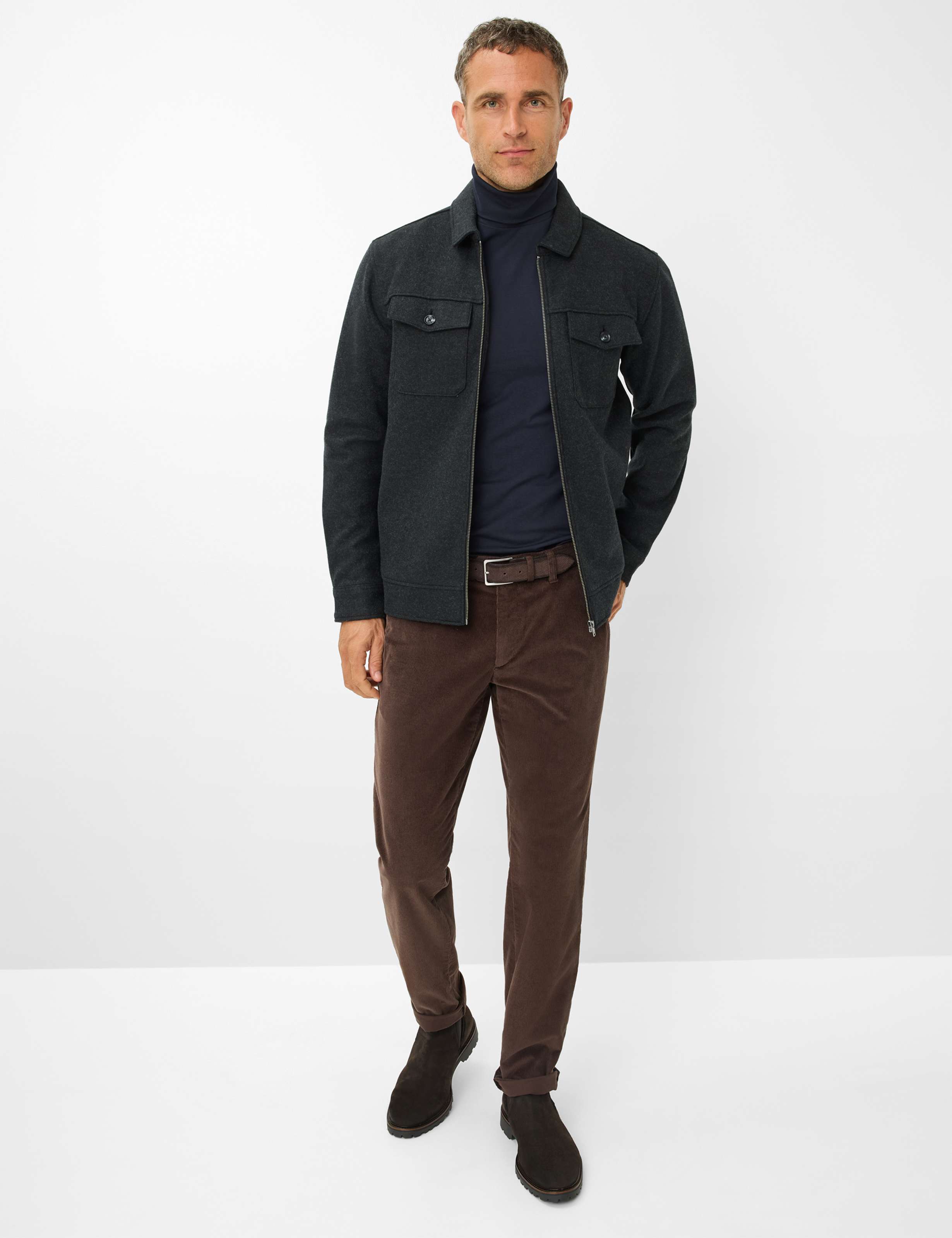 Men Style JIM Brown Regular Fit Model Outfit