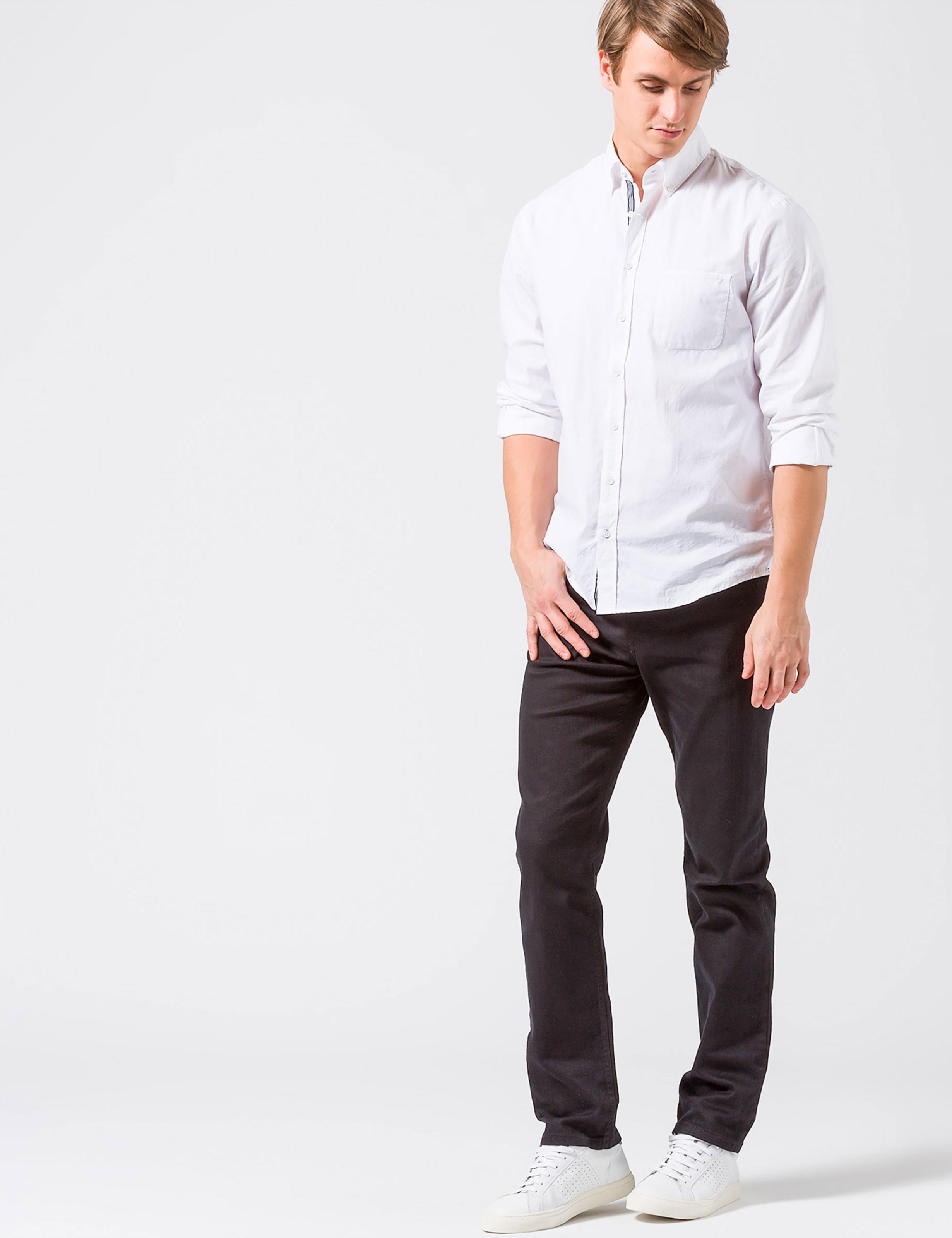 Herren Style COOPER DENIM Denim Perma Schwarz Regular Fit Model Outfit