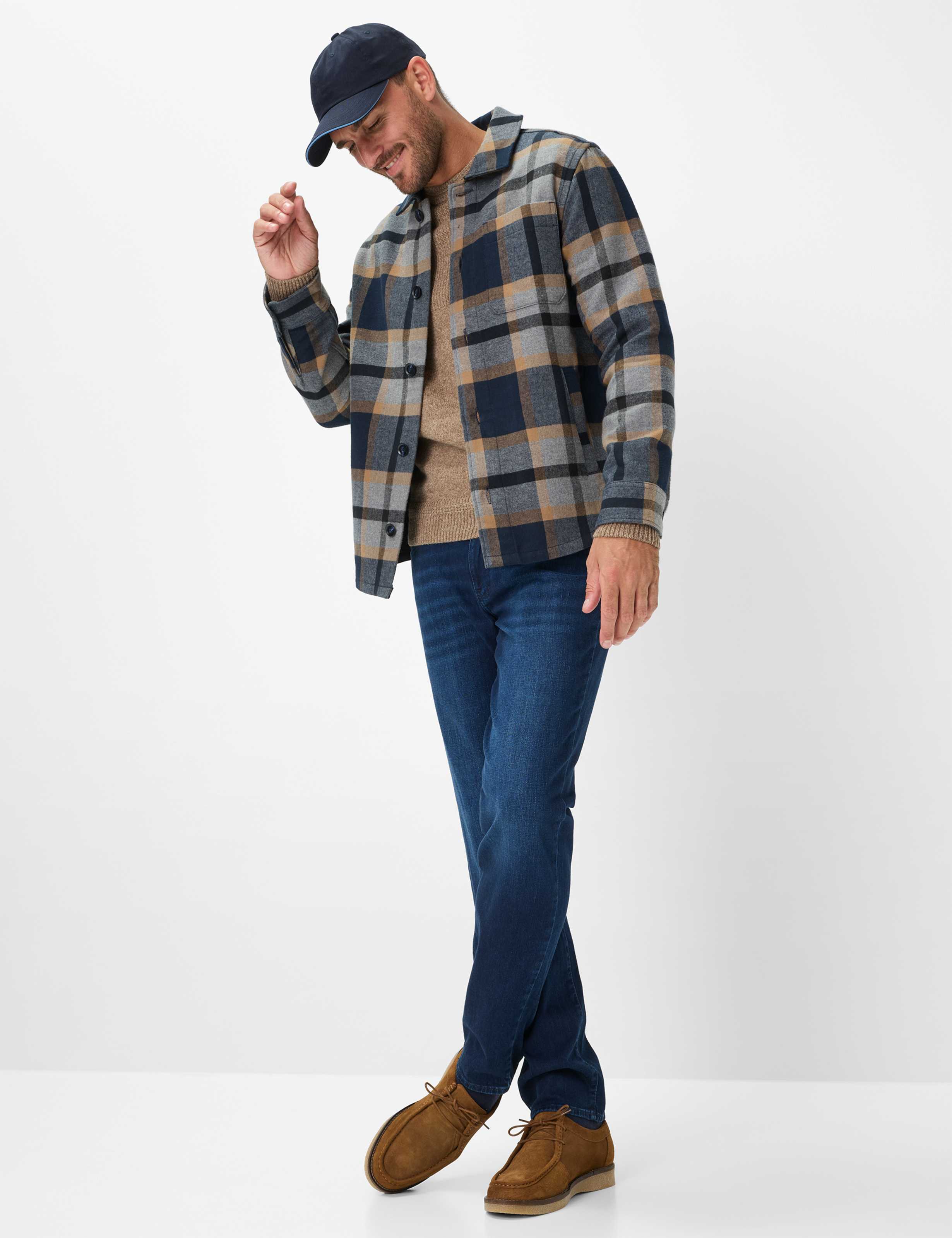 Heren Style SANTIAGO Blauw  Model outfit