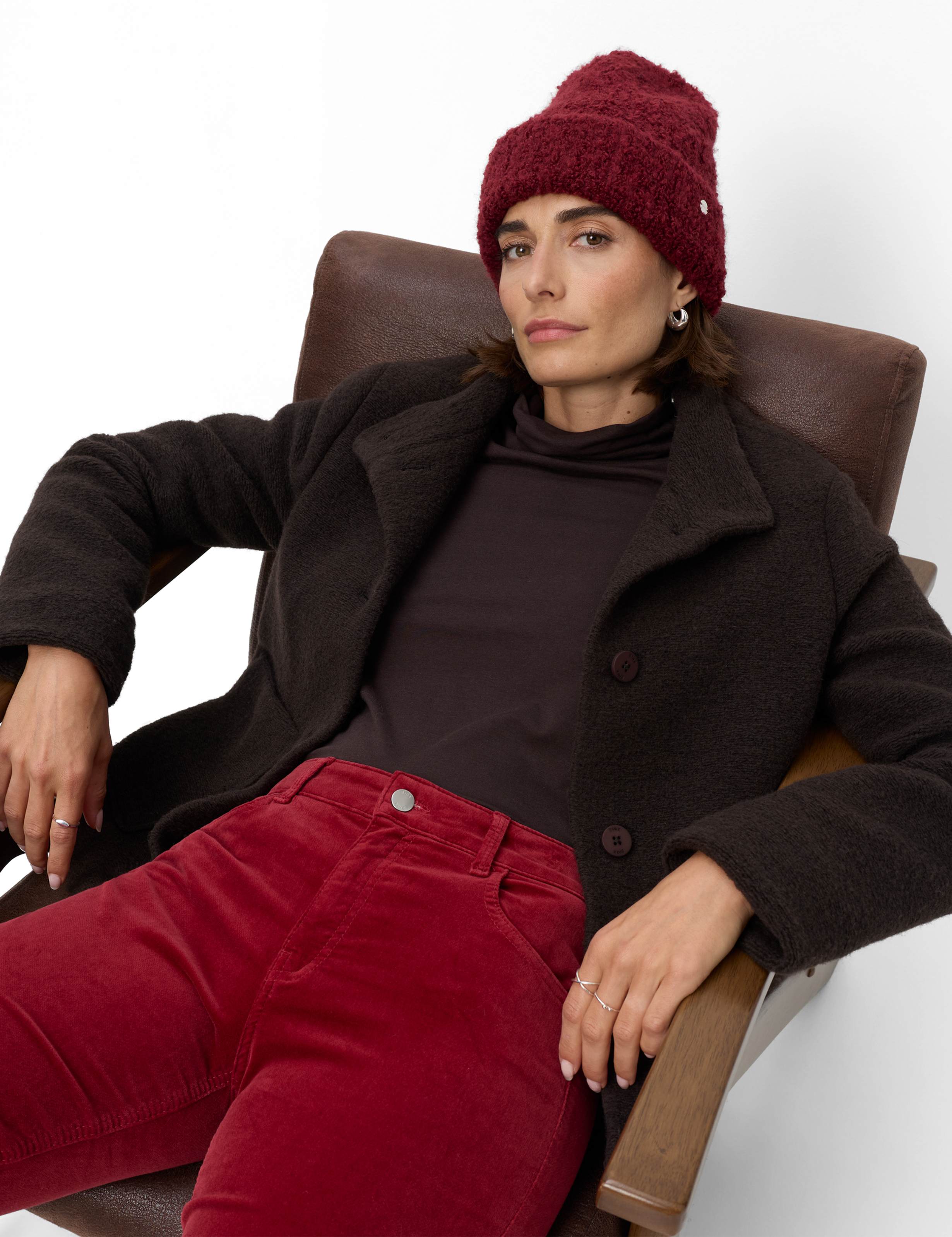 Damen Style SHAKIRA Dunkelrot Slim Fit Detail 1