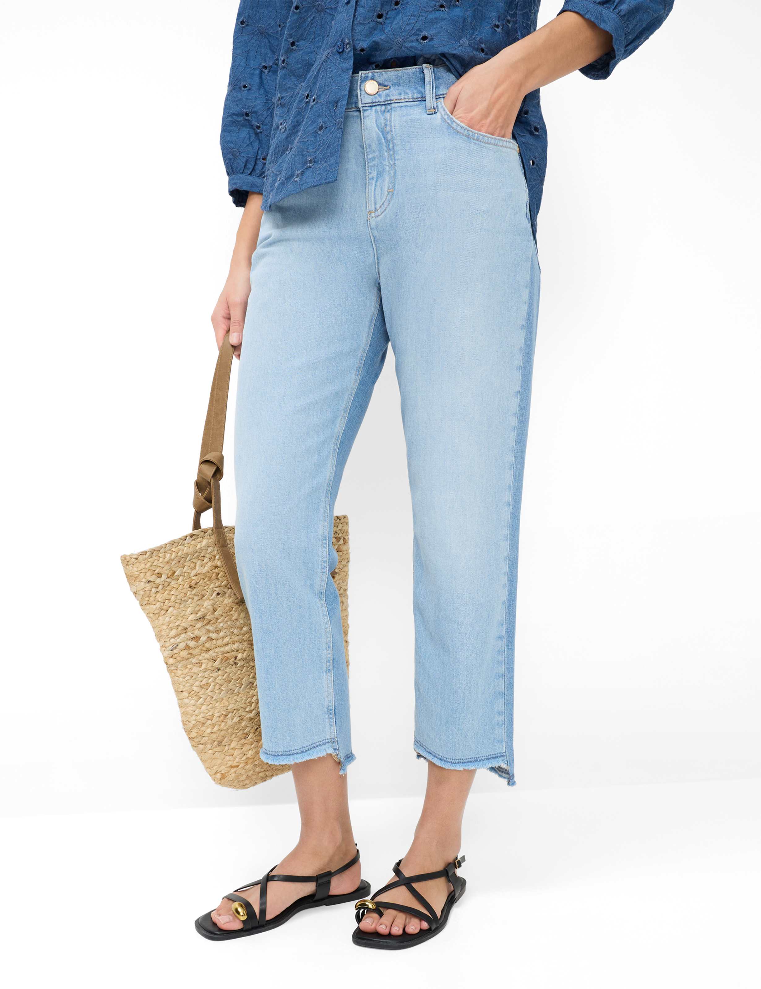 Thumbnail - Brax Damen Five-Pocket-Hose Style MADISON S TWO TONES BRIGHT SEA, denim hellblau, Gr. 48K