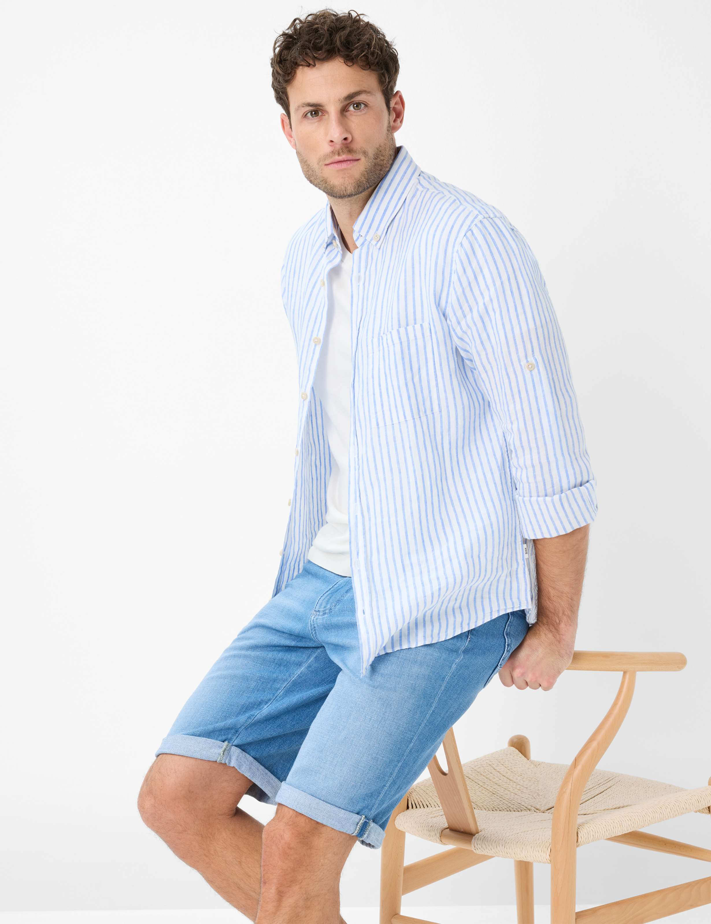 Men Style BRAD Denim Blue Regular Fit Detail 1