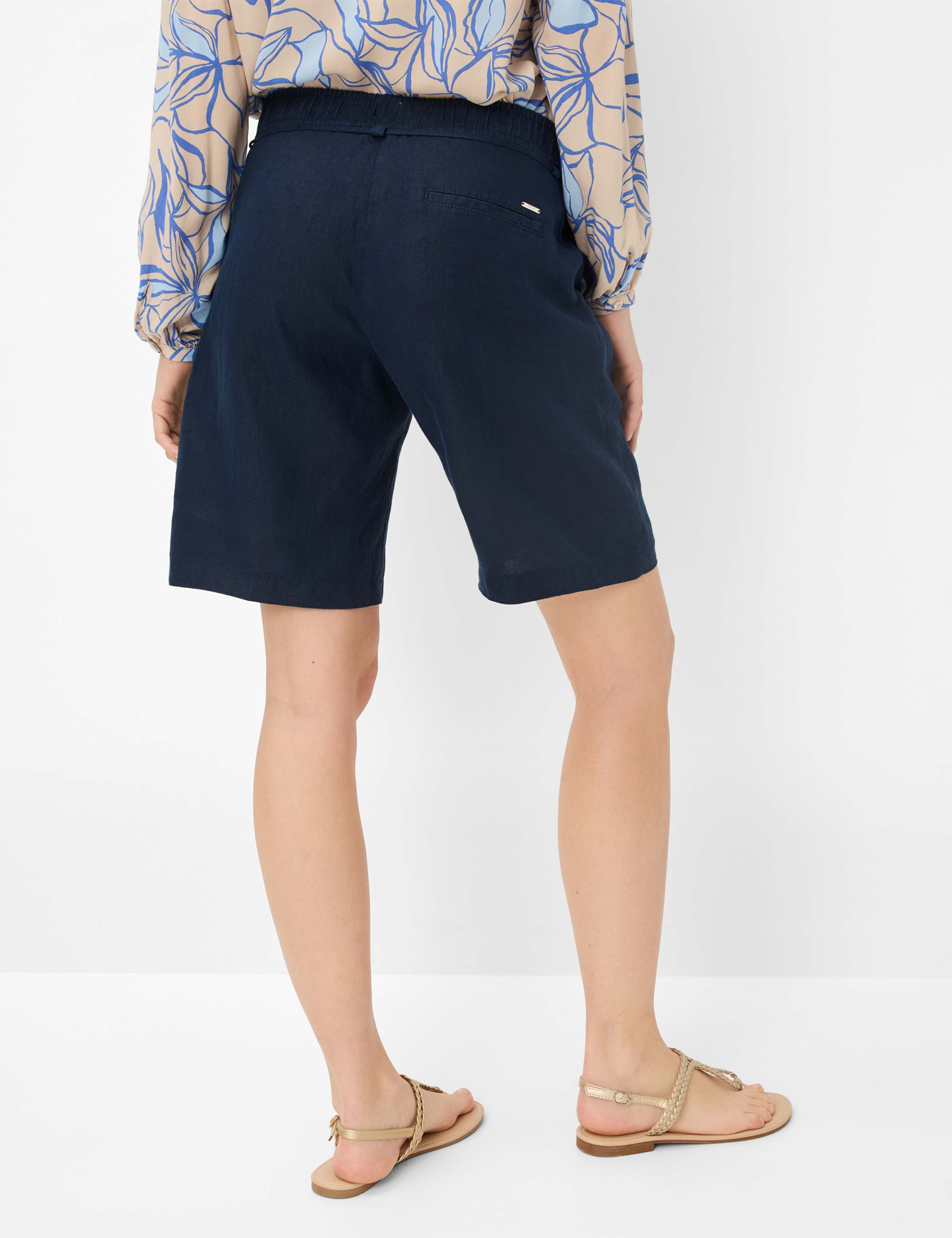 Women Style MEL B Dark Blue Relaxed Fit Model back