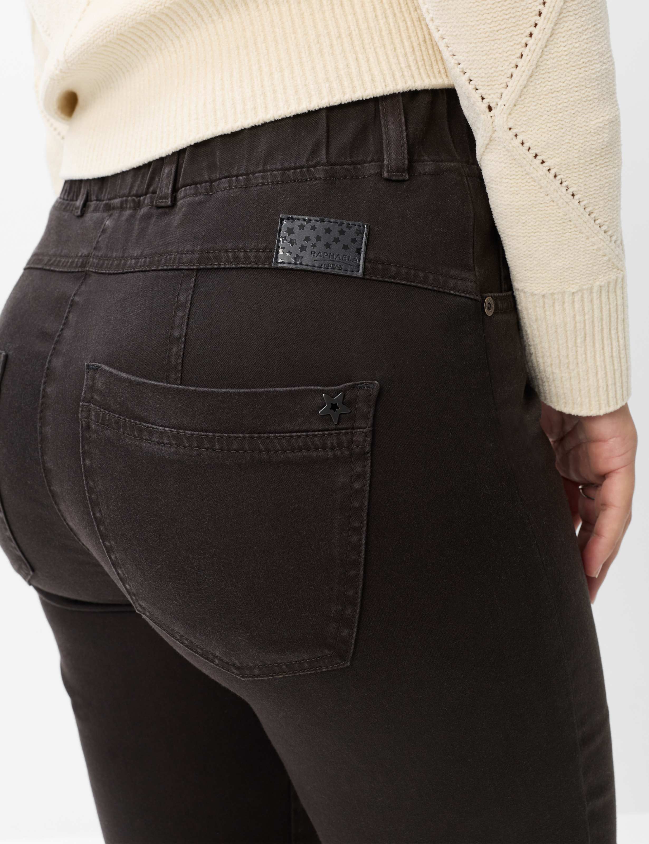 Women Style LAVINA STRAIGHT Dark Brown Super Slim fit Detail 2