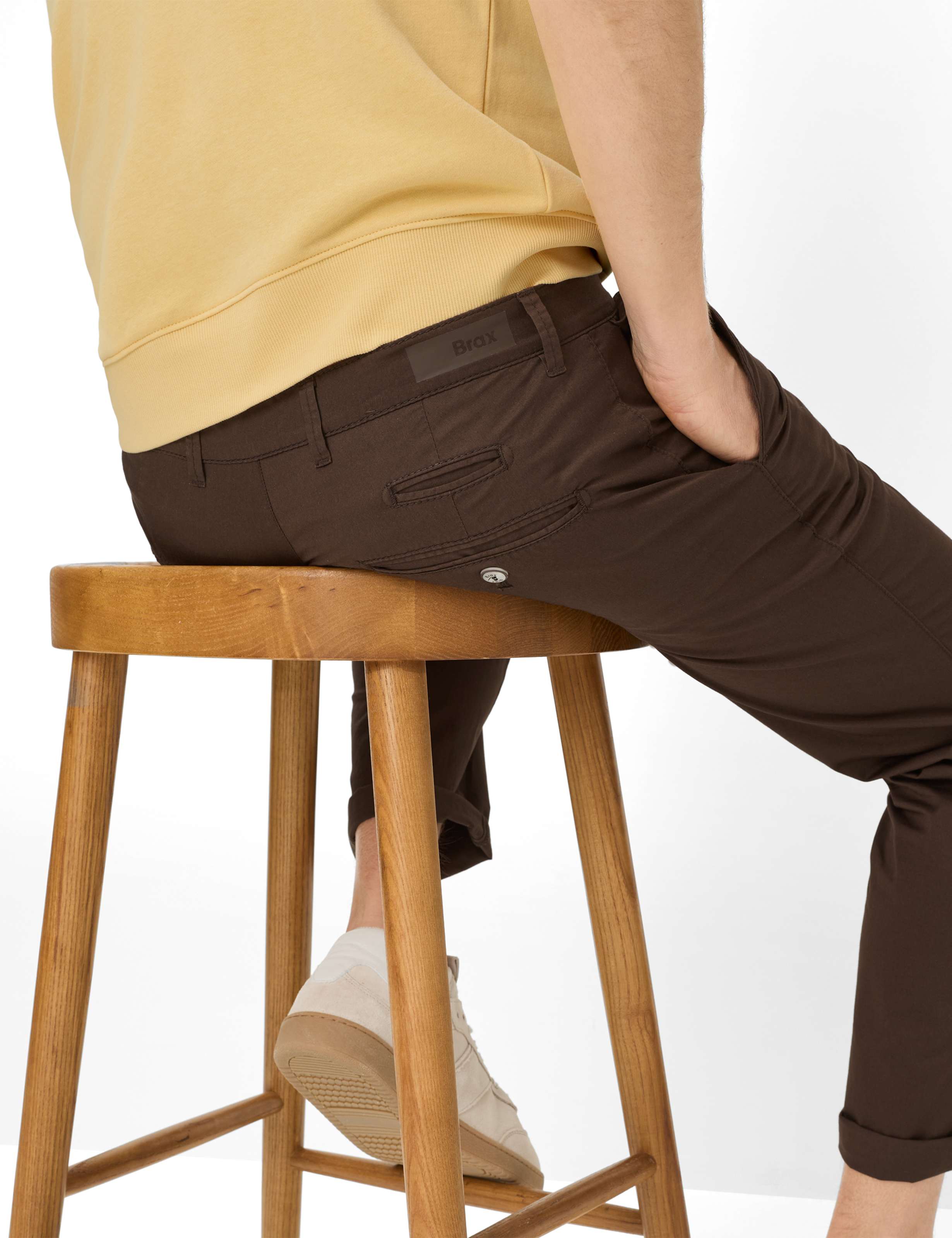 Homme Style FABIO Marron Foncé Modern Fit Détail 1