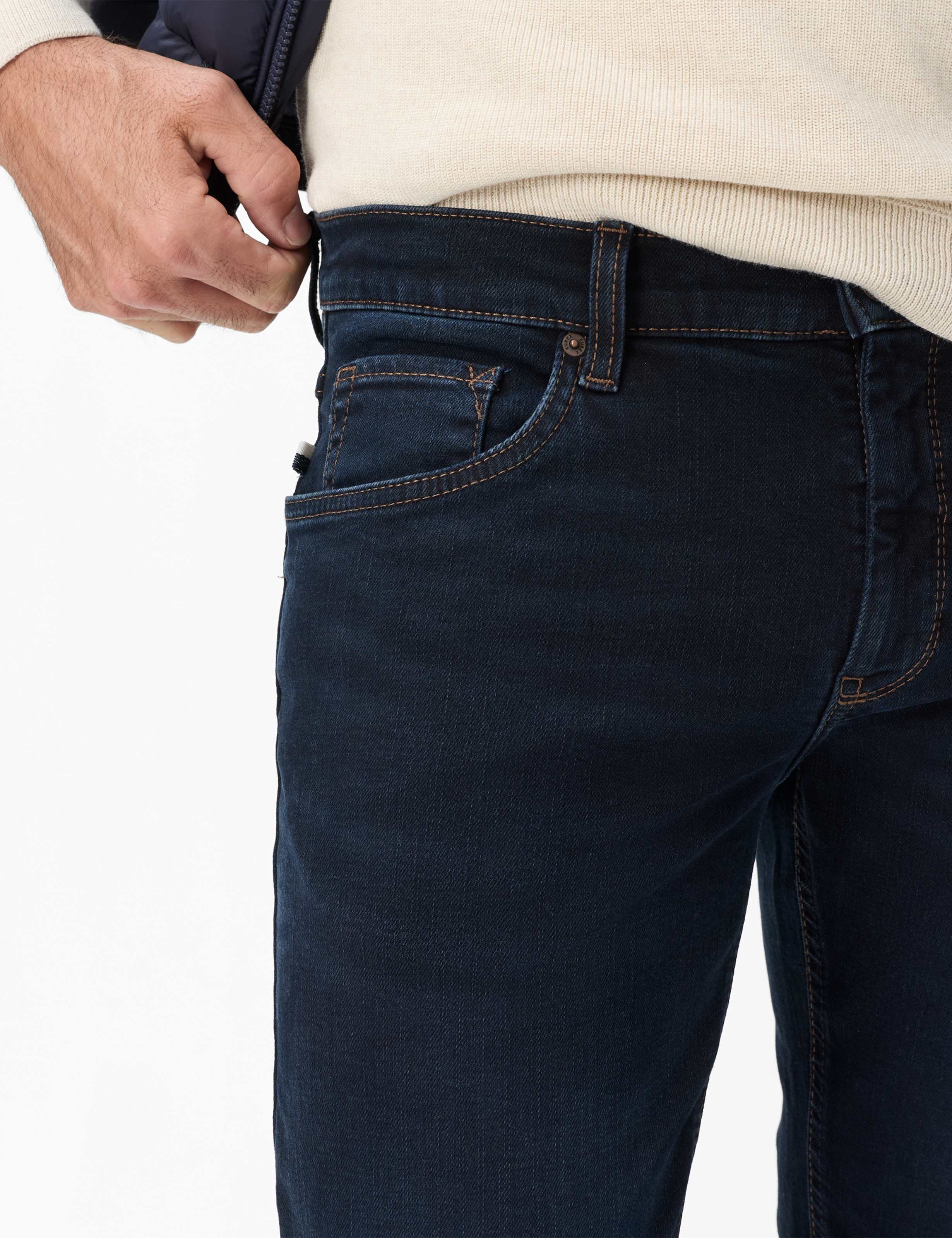 Herren Style LENN Denim Dunkelblau Modern Regular Fit Detail 1