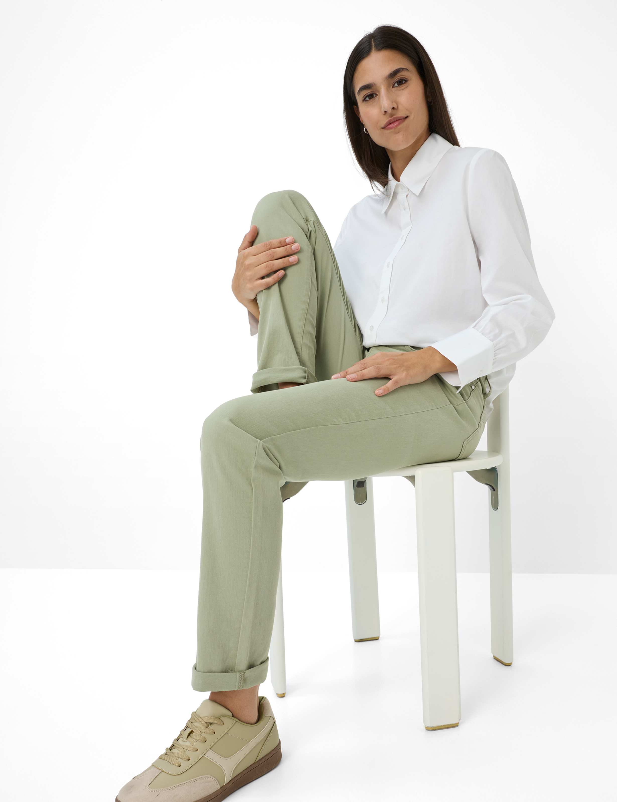 Women Style MARY Denim Light Green Regular Fit Detail 1