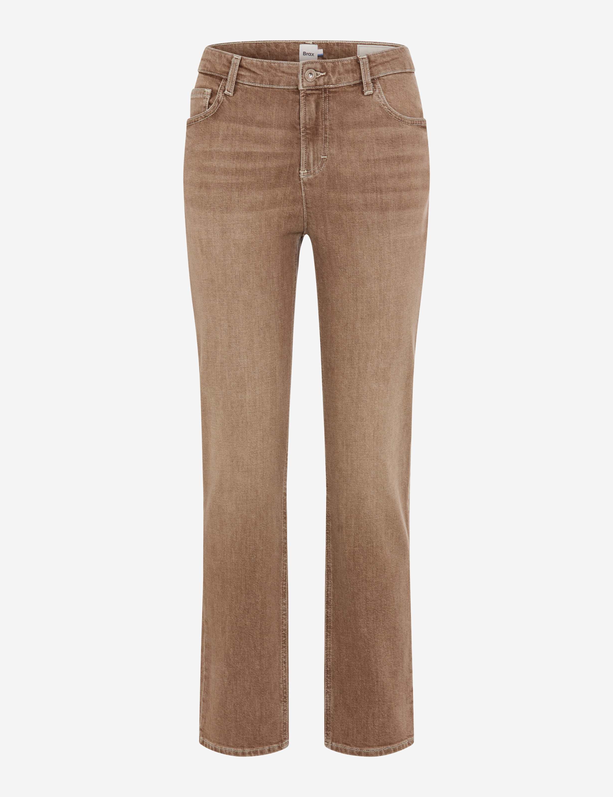 Femme Style MADISON S Denim Marron Straight Fit Détourage avant