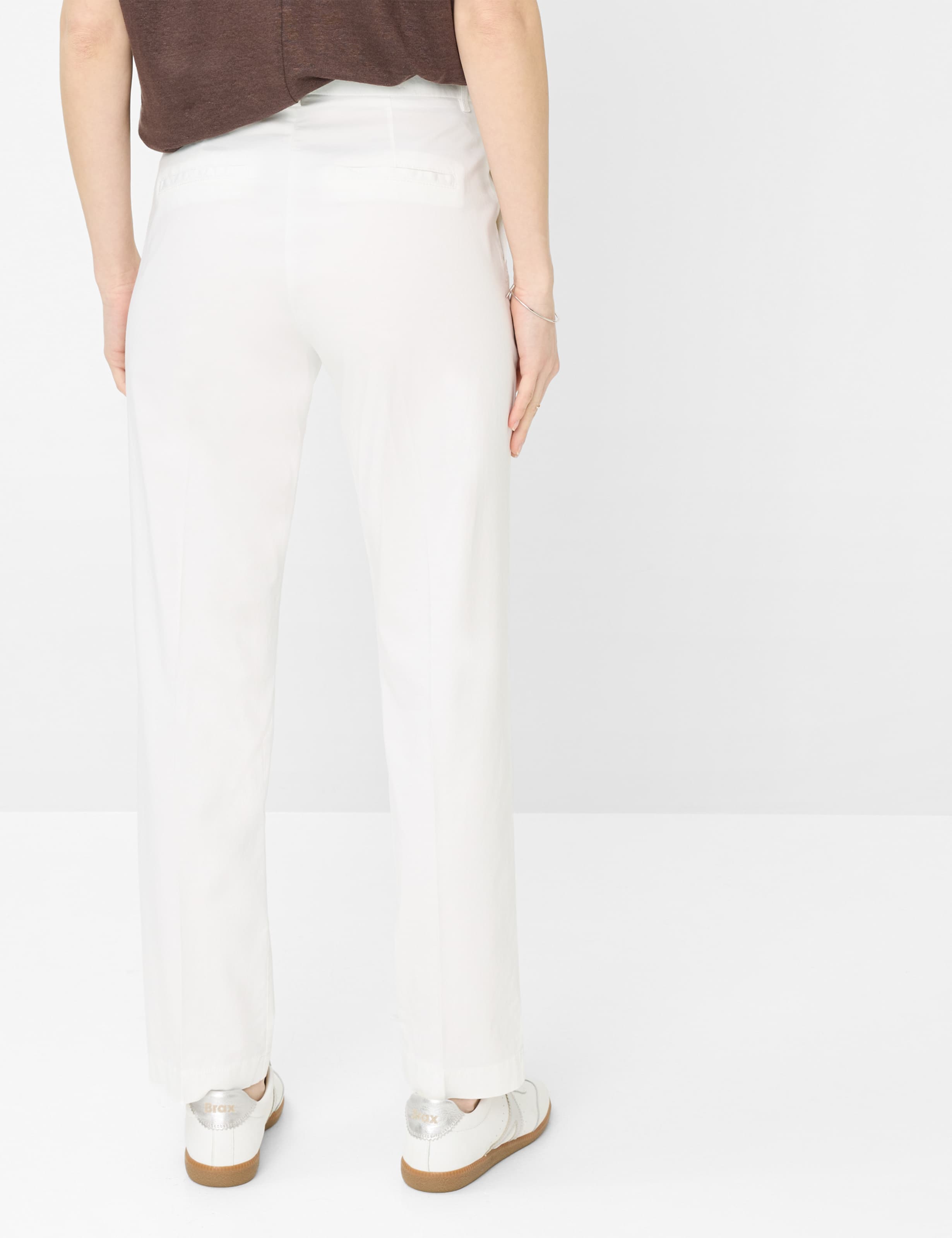 Thumbnail - Brax Damen Flatfronthose Style MADISON WHITE, weiß, Gr. 38