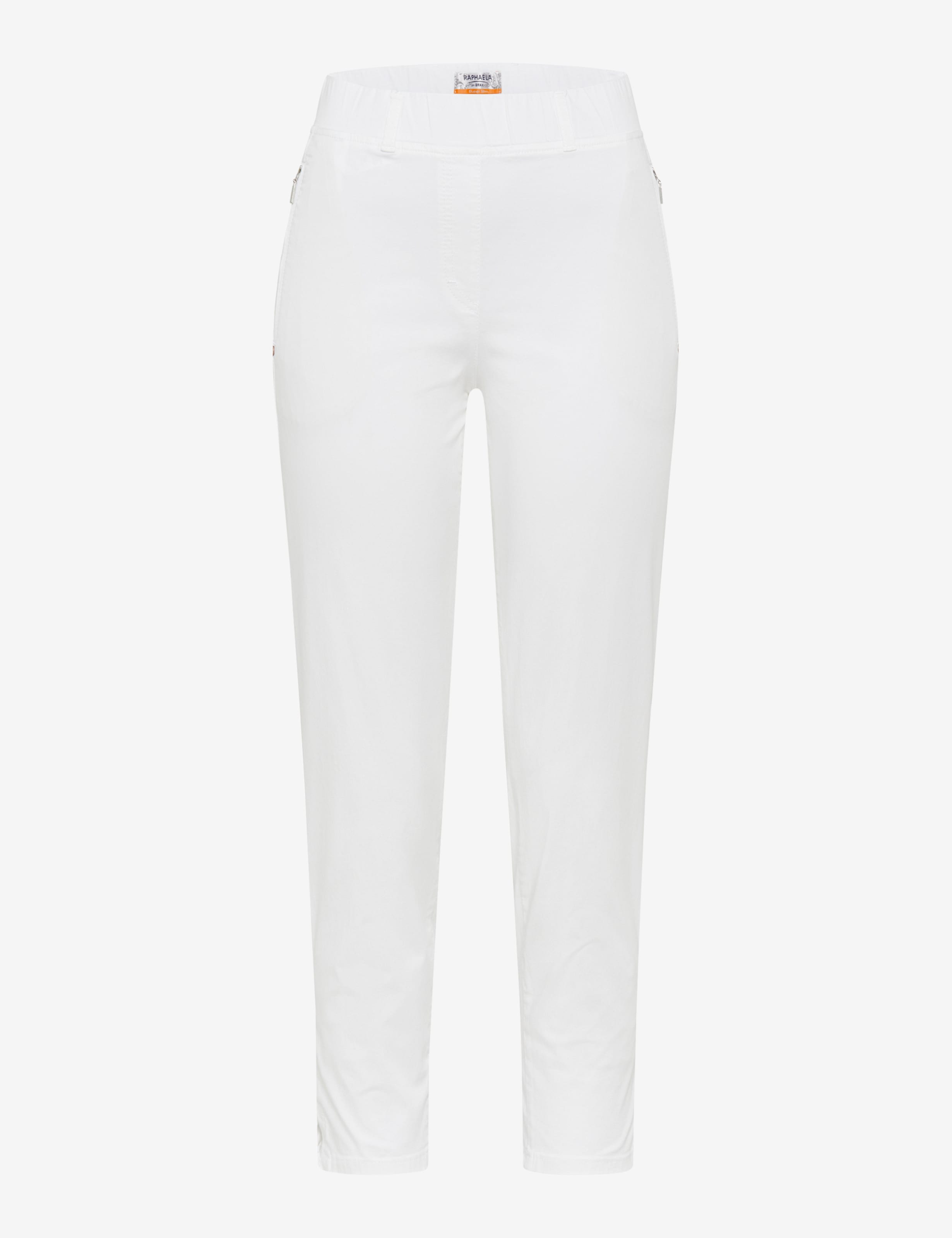 Femme Style LAVINA ZIP 6/8 Blanc Super Slim Fit Détourage avant