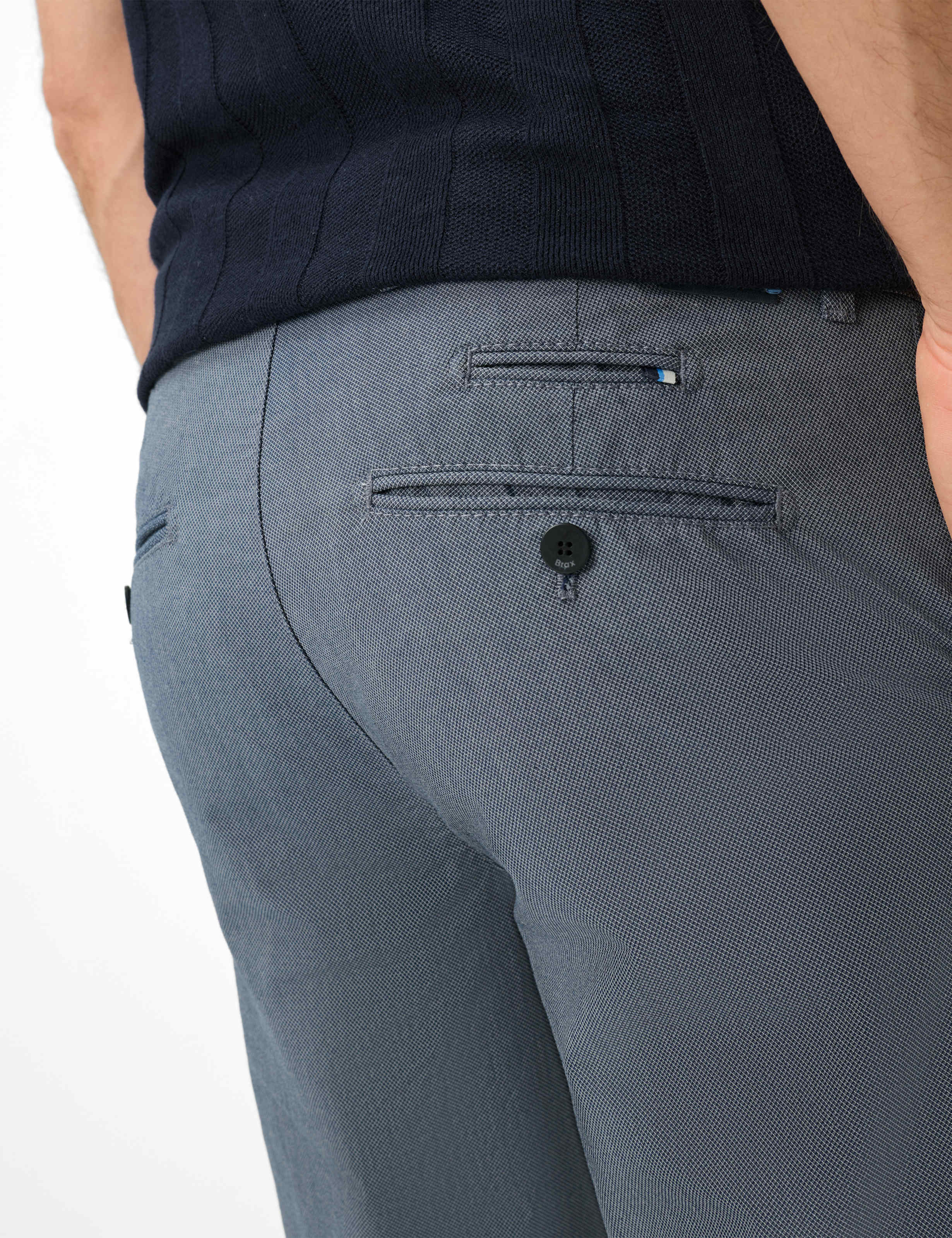 Homme Style FABIO IN Bleu Modern Fit Détail 2