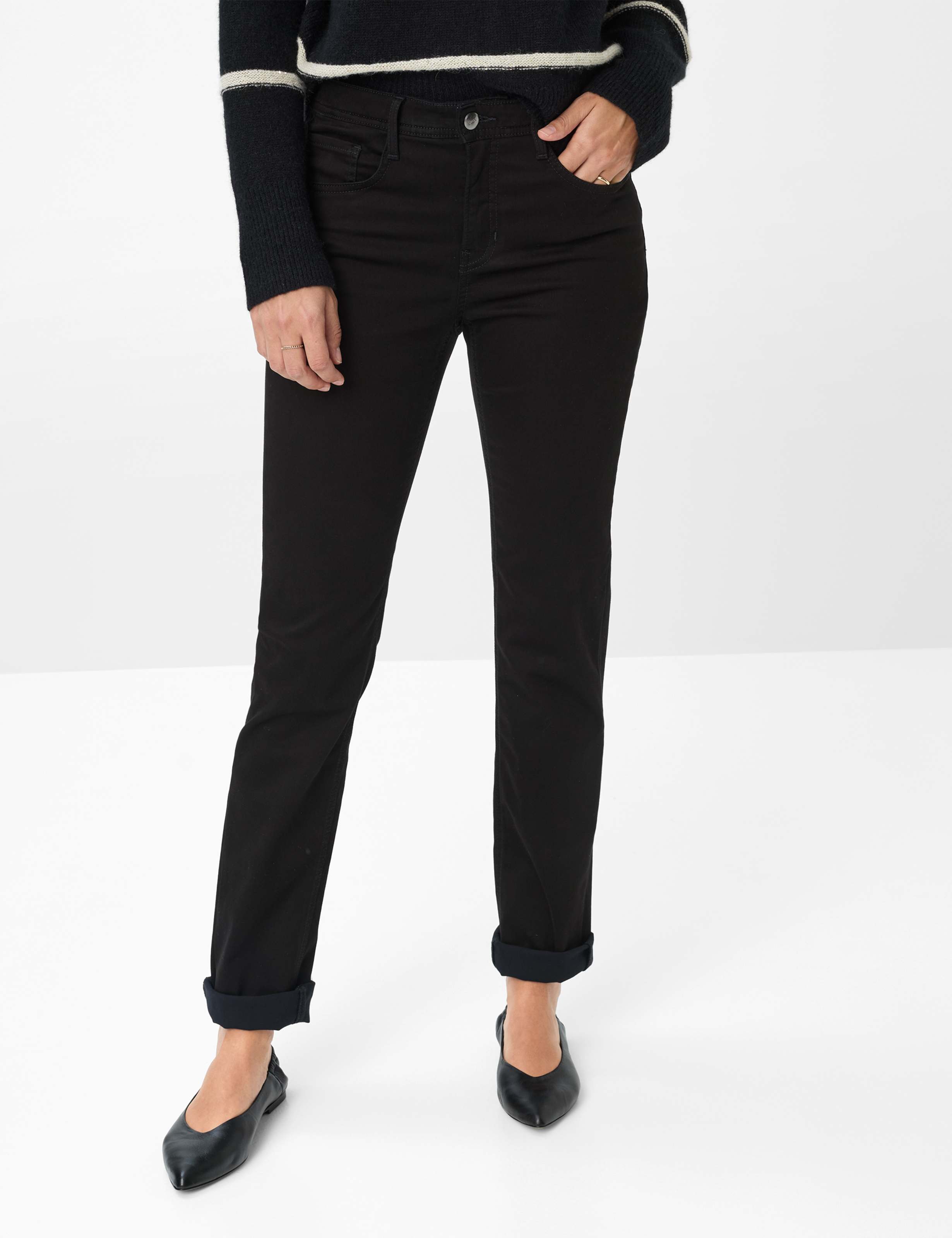 Thumbnail - Brax Damen Five-Pocket-Hose Style CAROLA BLACK, schwarz, Gr. 34K