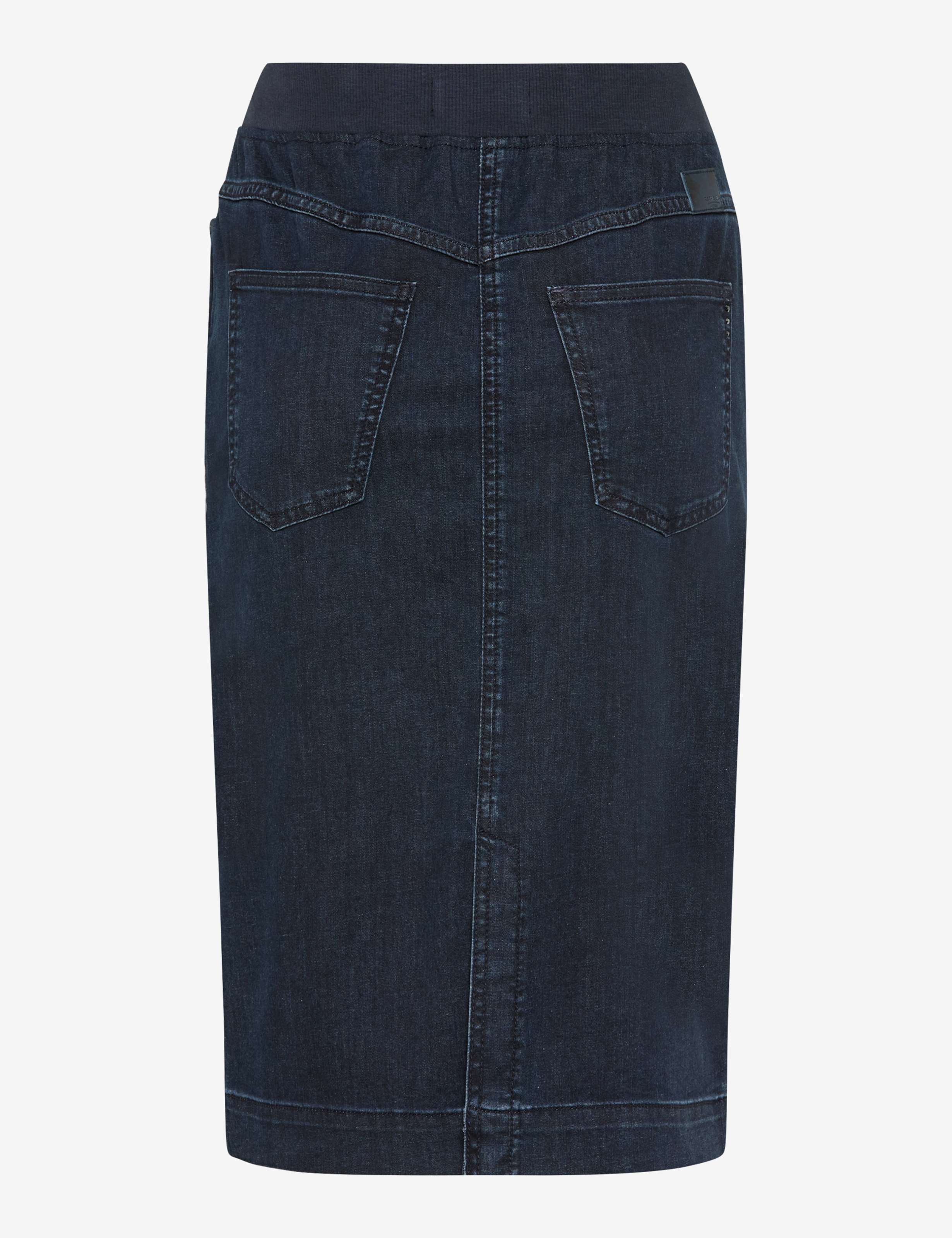 Dames Style PAMINA SKIRT Denim Donkerblauw Slim Fit Beel achterkant