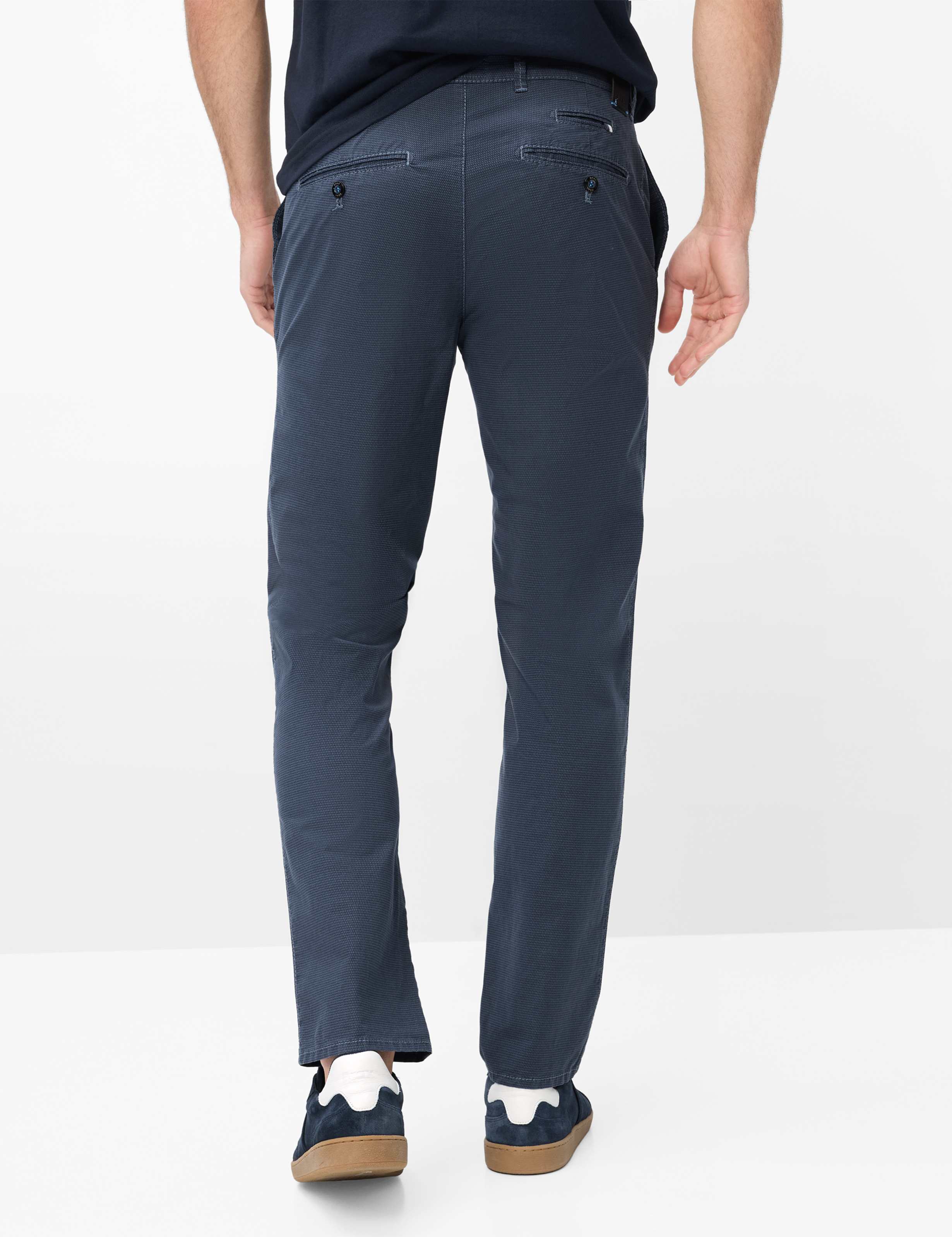 Heren Style FABIO Donkerblauw Modern Fit Model achterkant