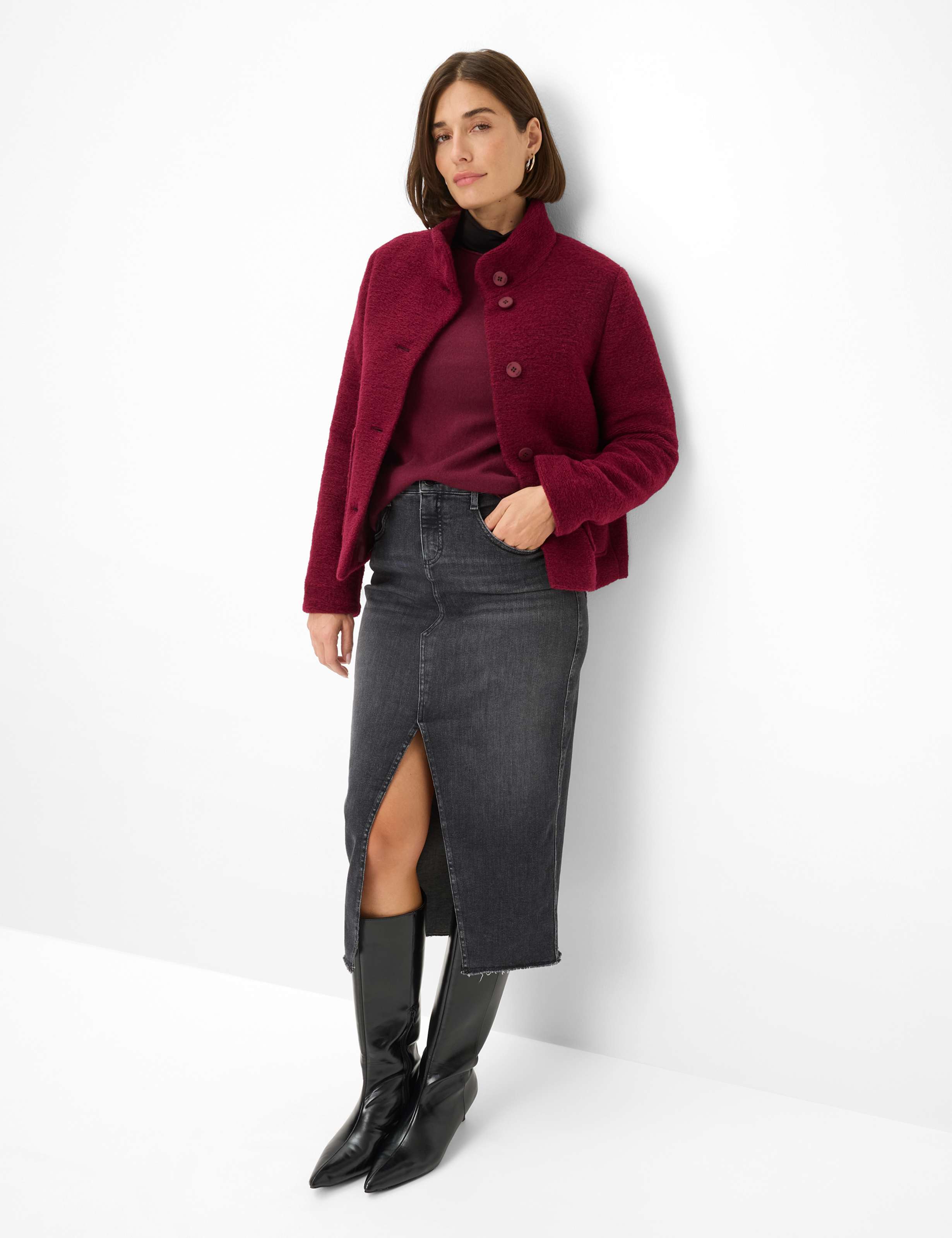 Damen Style VIENNA Dunkelrot  Model Outfit