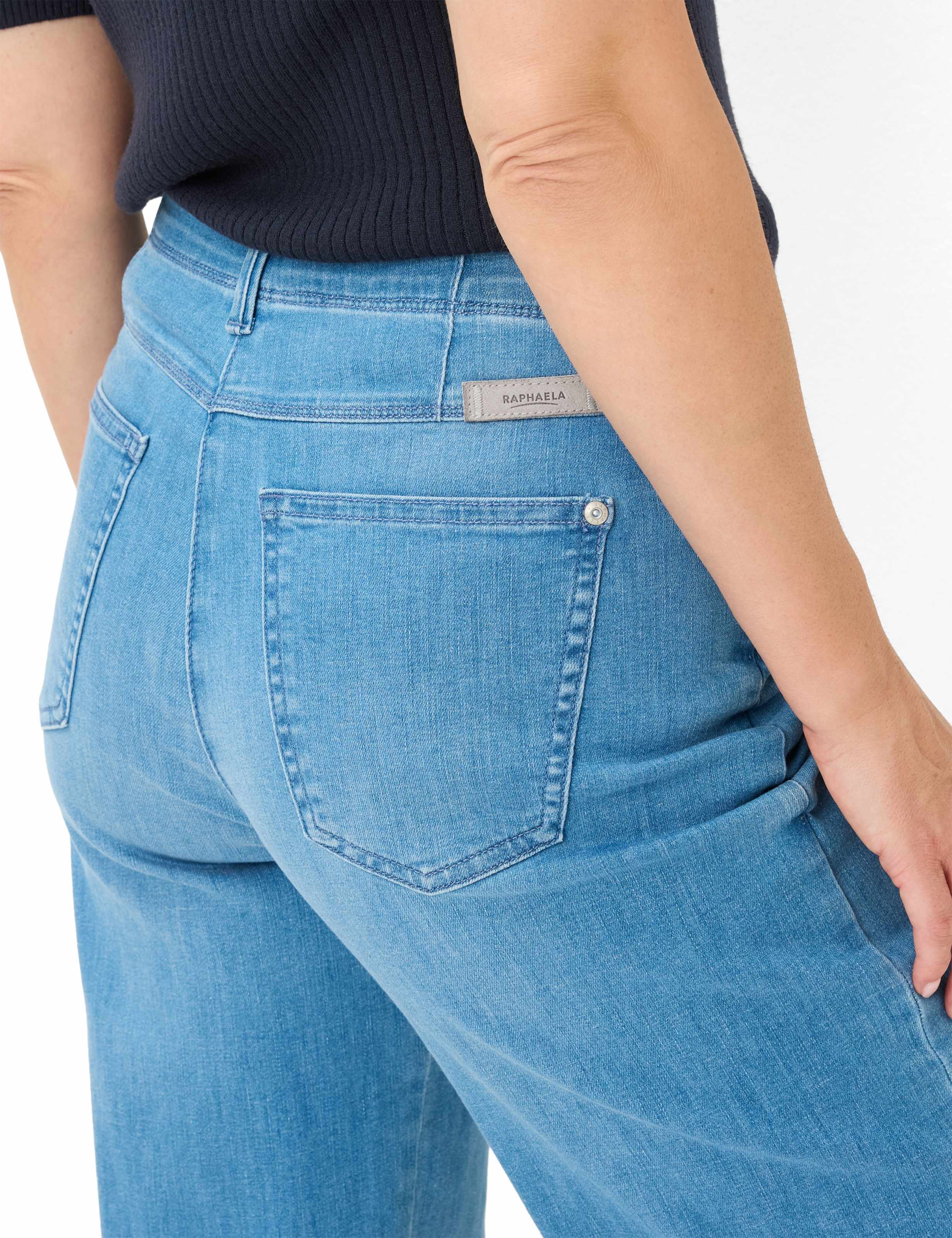 Damen Style LAURA FLARED Denim Hellblau Super Slim Fit Detail 2