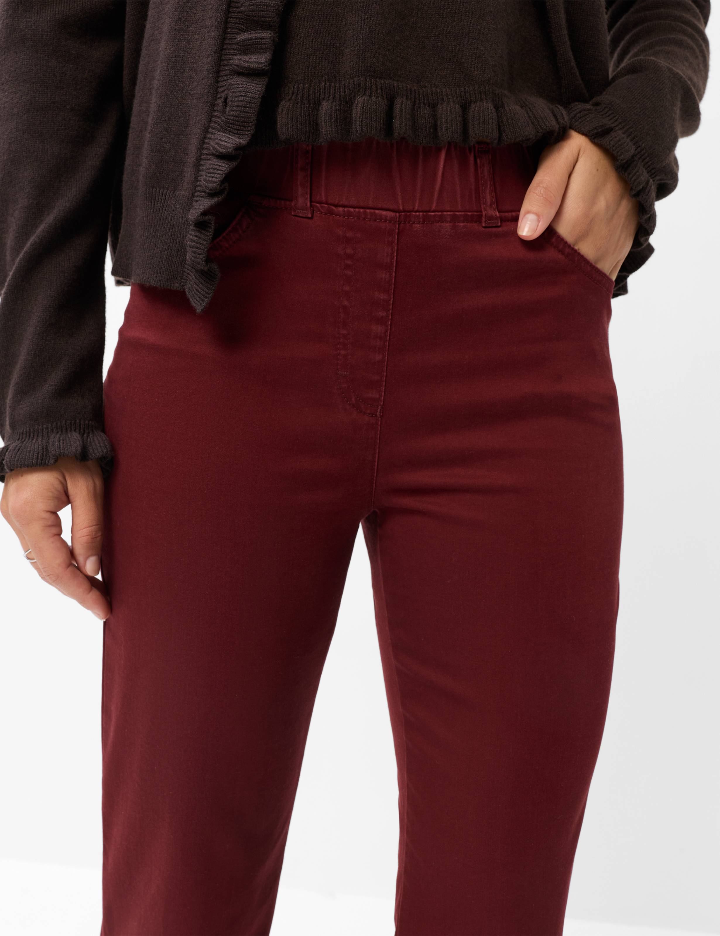 Femme Style LAVINA STRAIGHT Rouge Foncé Super Slim Fit Détail 2