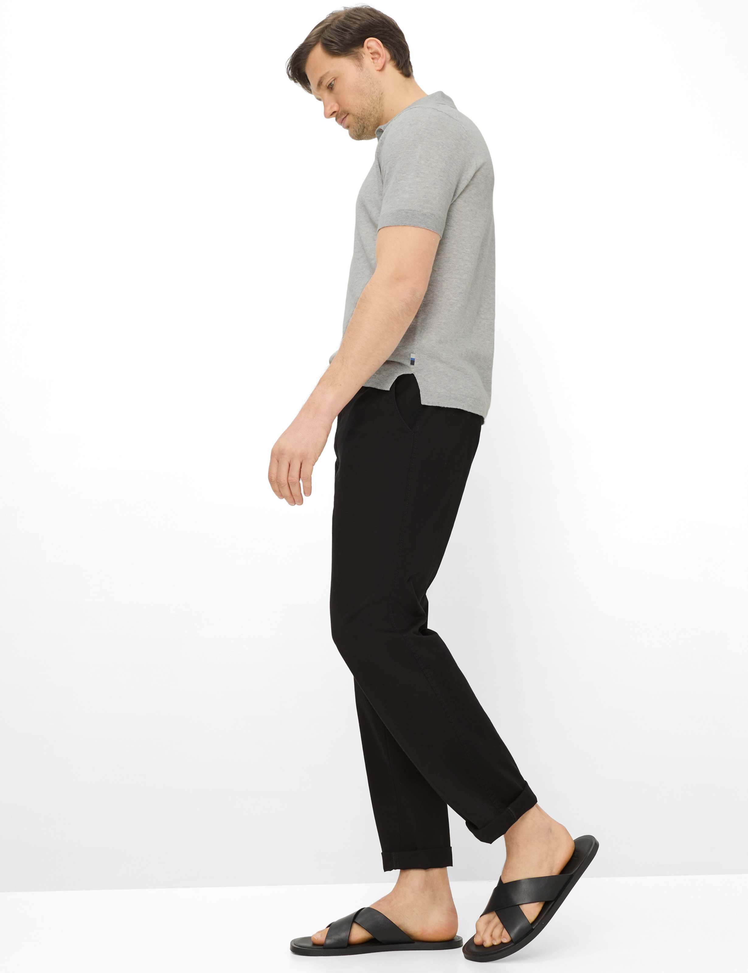 Men Style EVANS Black Regular Fit Model Outfit