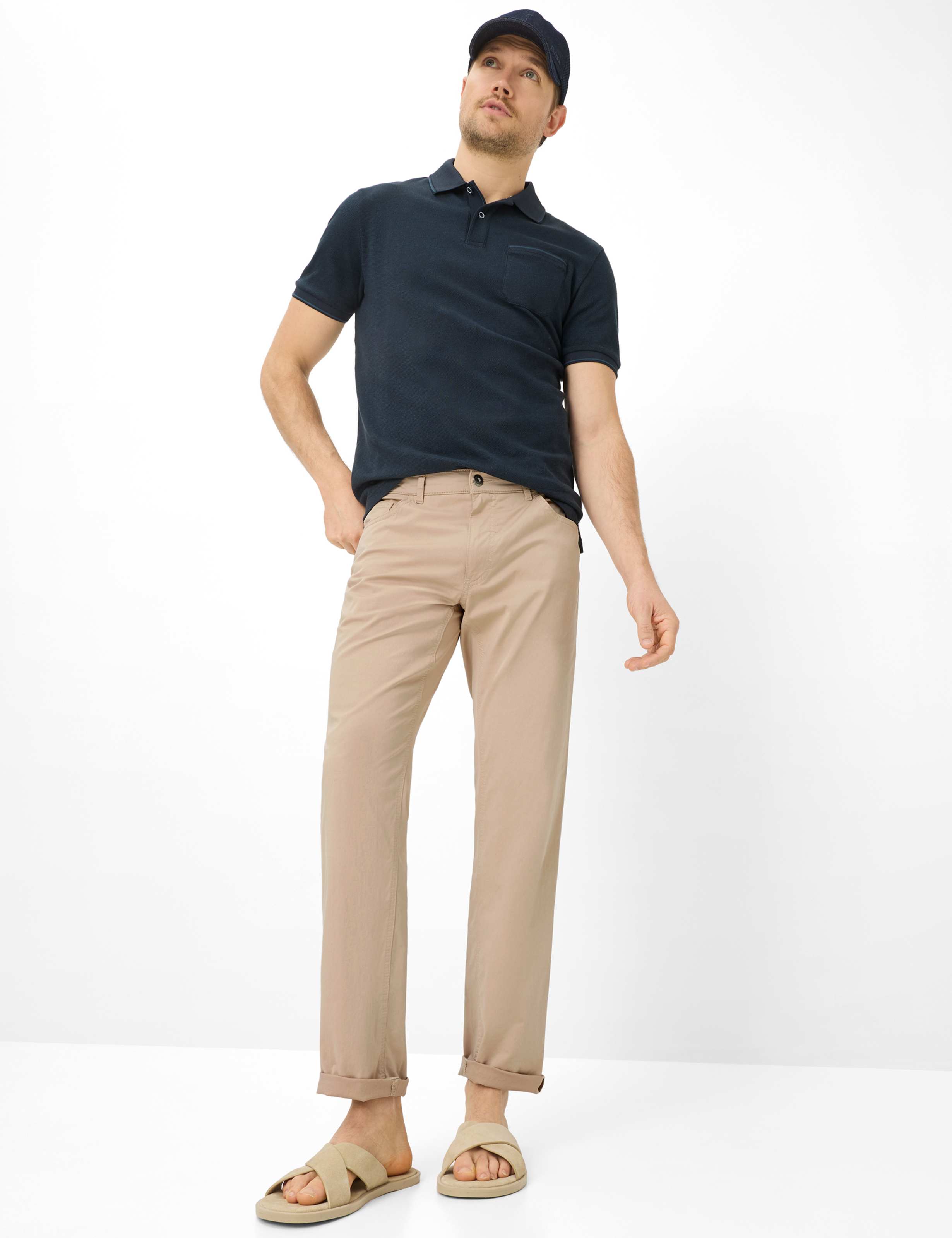 Homme Style COOPER Marron Clair Regular Fit Tenue du mannequin