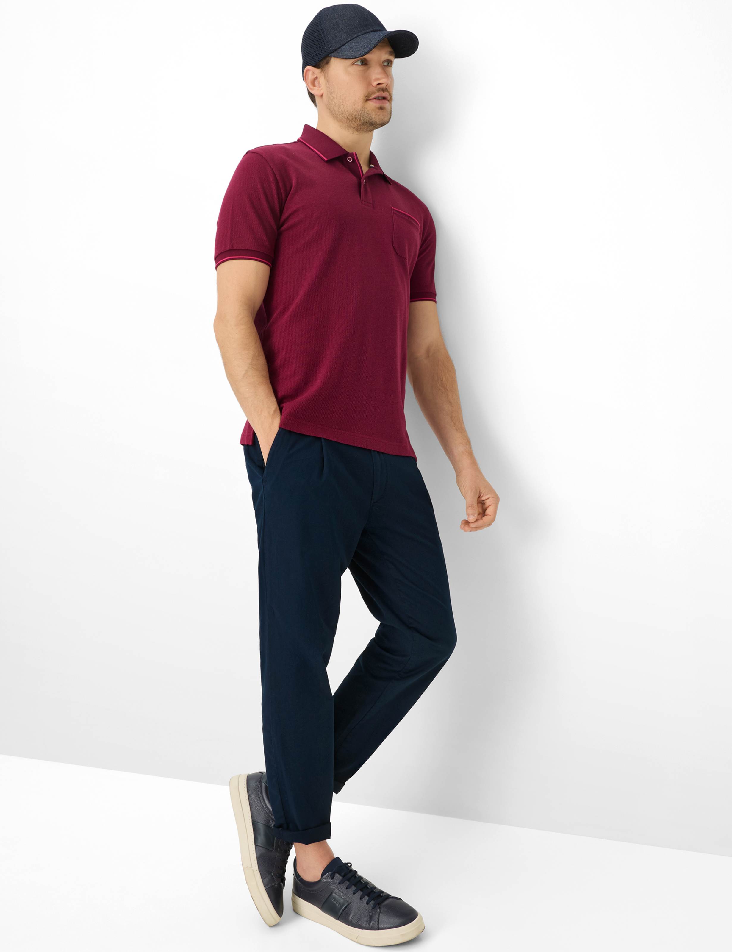 Herren Style PATRICK Dunkelrot  Model Outfit