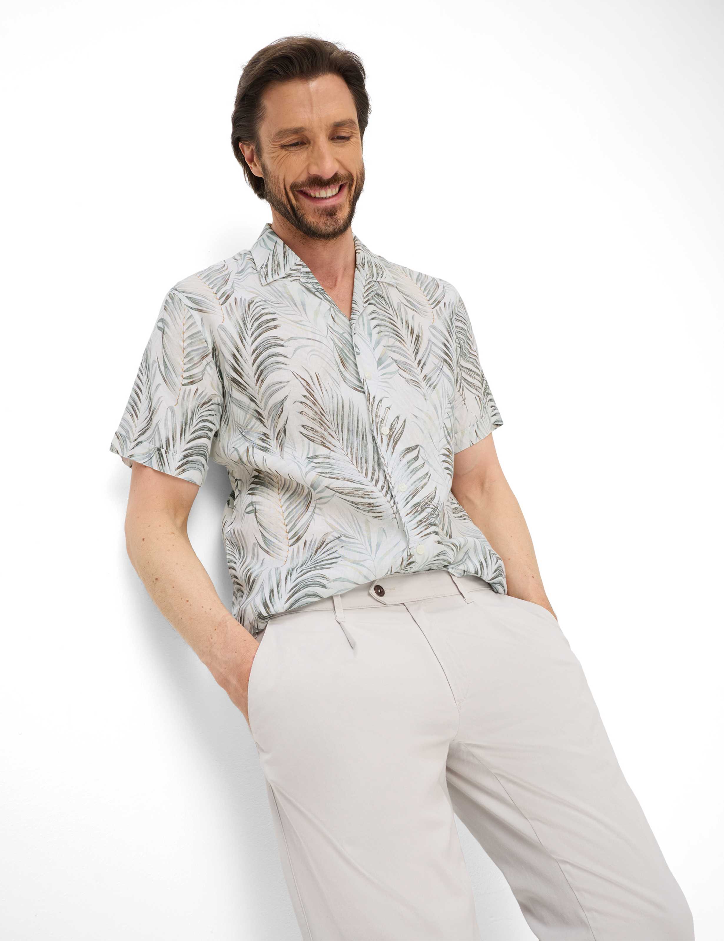 Herren Style LUIS Hellgrau Regular Fit Detail 1