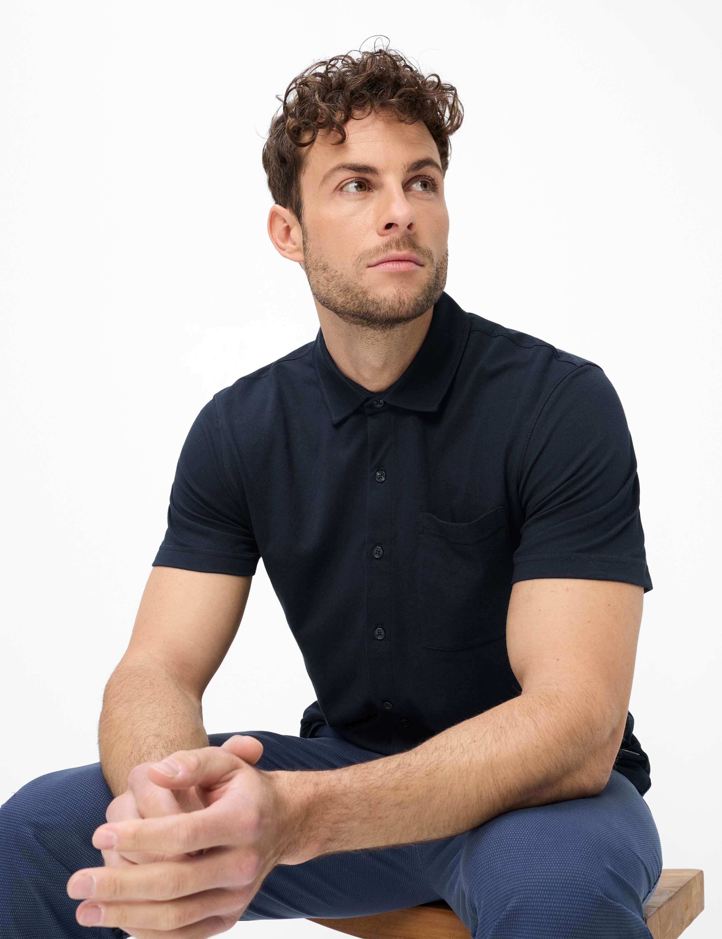 Homme Style PIROZ Bleu Foncé  Détail 1